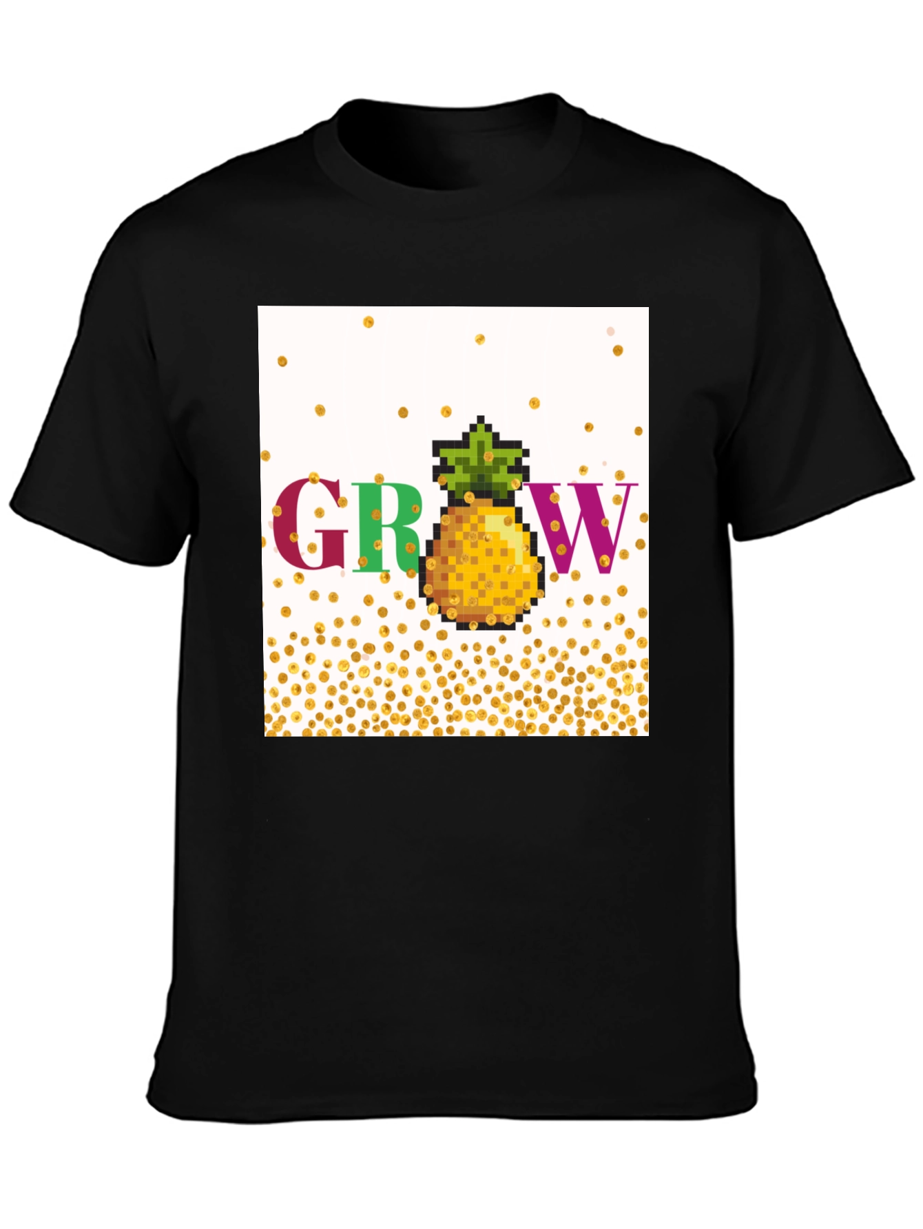 Grow Pineapple Pixel Art T-Shirt