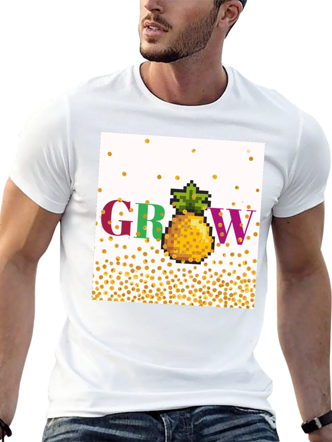 Grow Pineapple Pixel Art T-Shirt