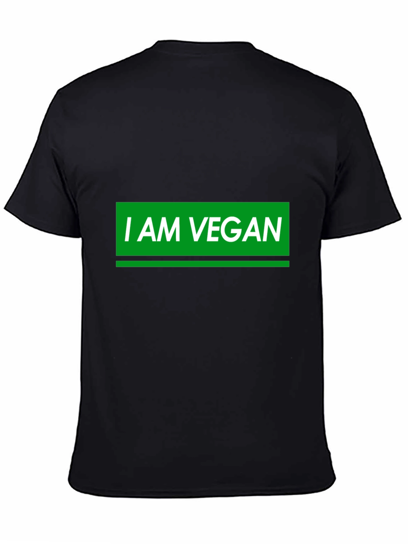 I AM VEGAN Graphic T-Shirt - Black