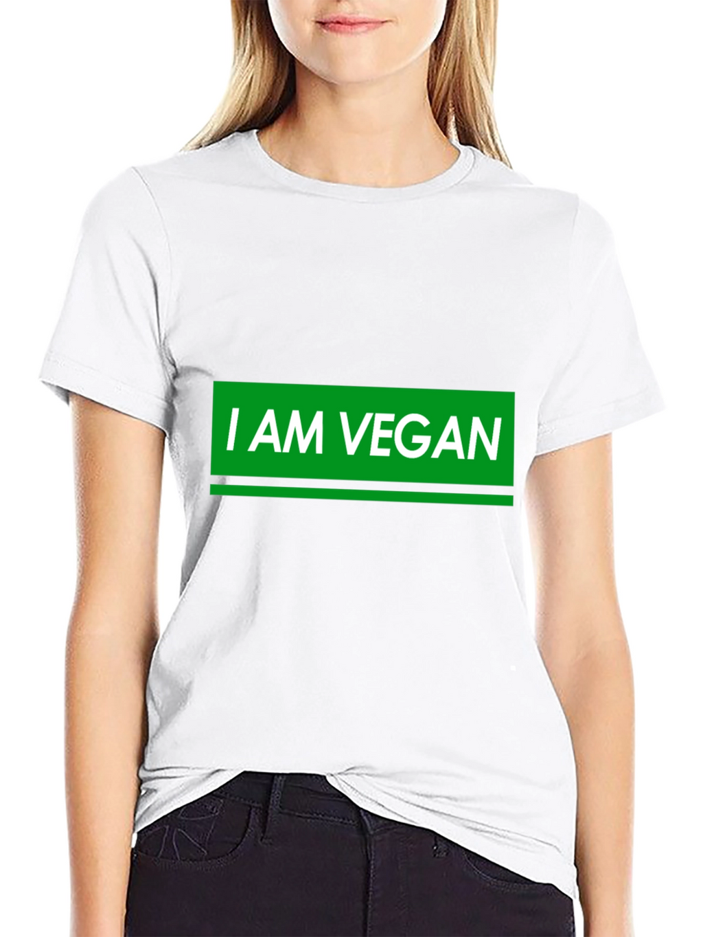 I AM VEGAN Graphic T-Shirt - Black