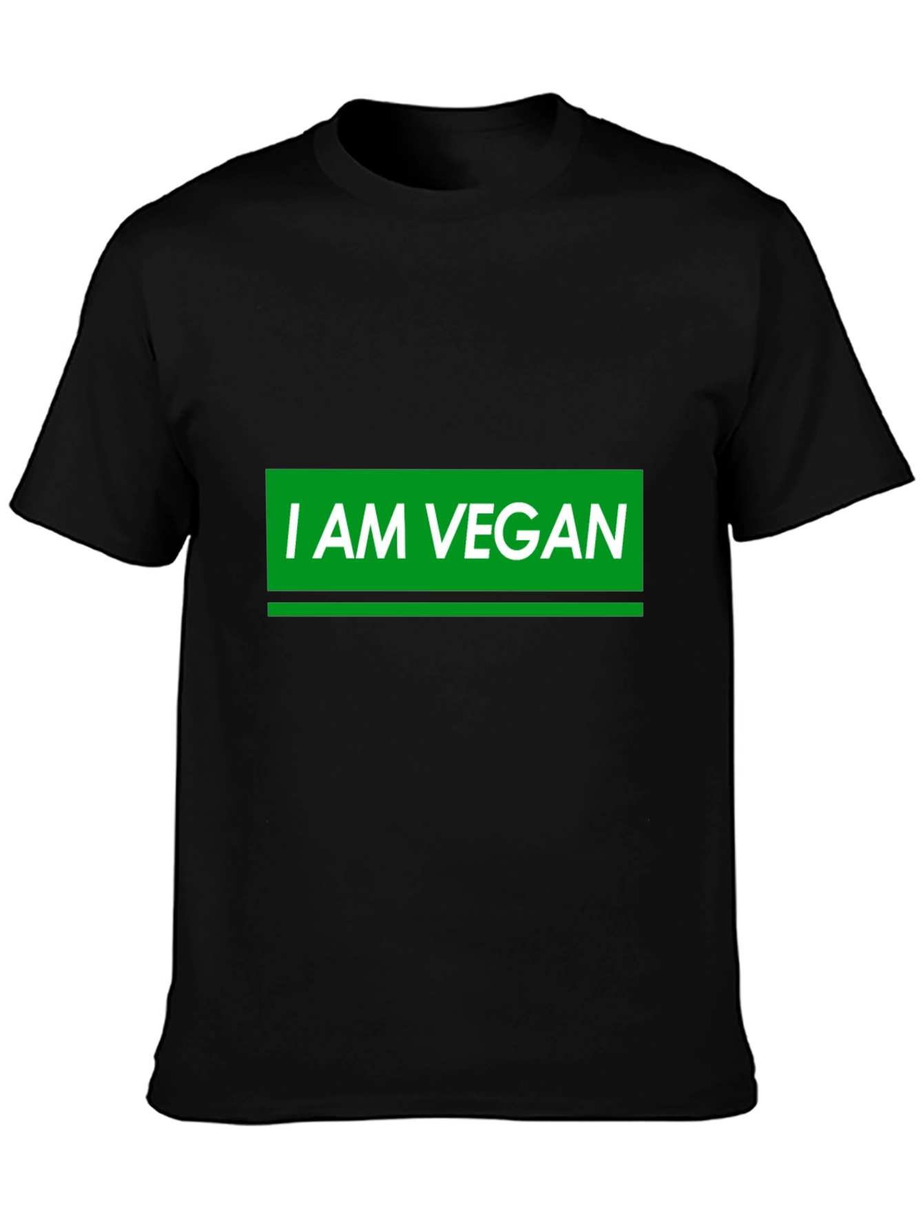 I AM VEGAN Graphic T-Shirt - Black