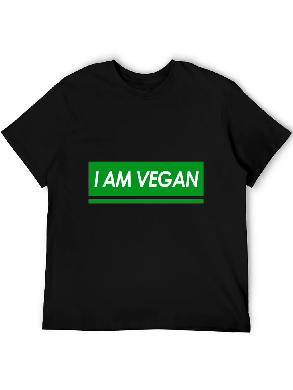 I AM VEGAN Graphic T-Shirt - Black