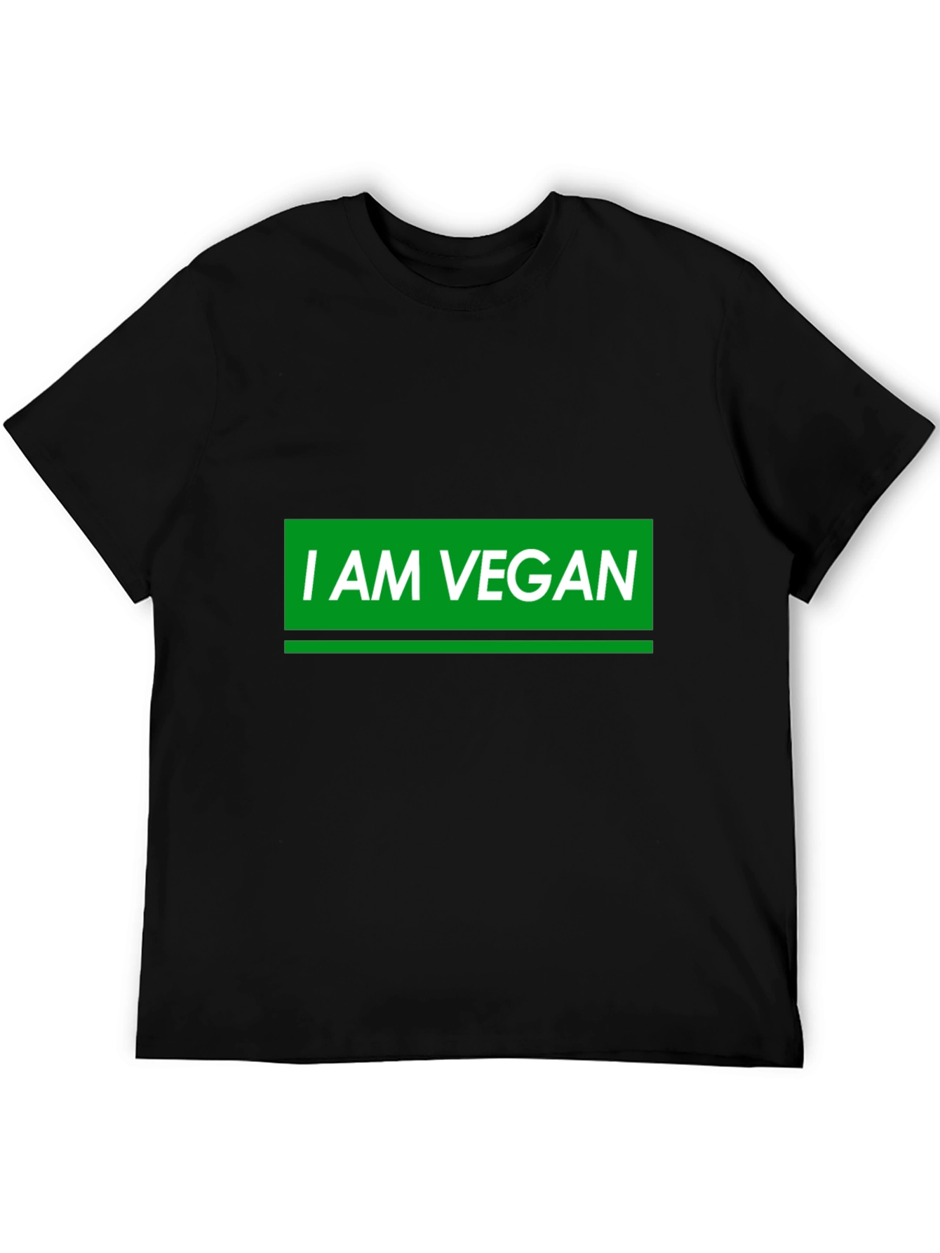 I AM VEGAN Graphic T-Shirt - Black