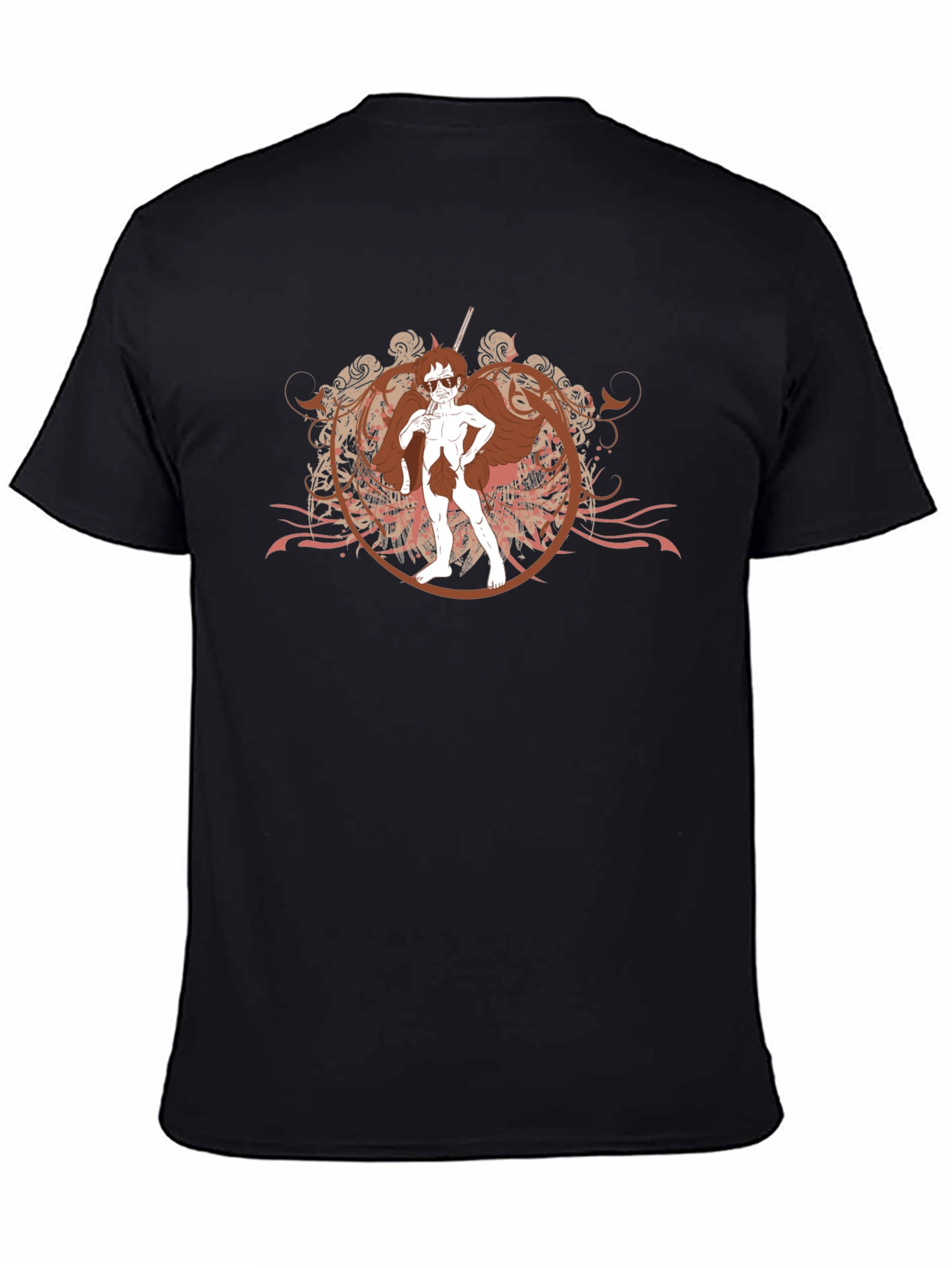 Cool Angel Graphic Black T-Shirt