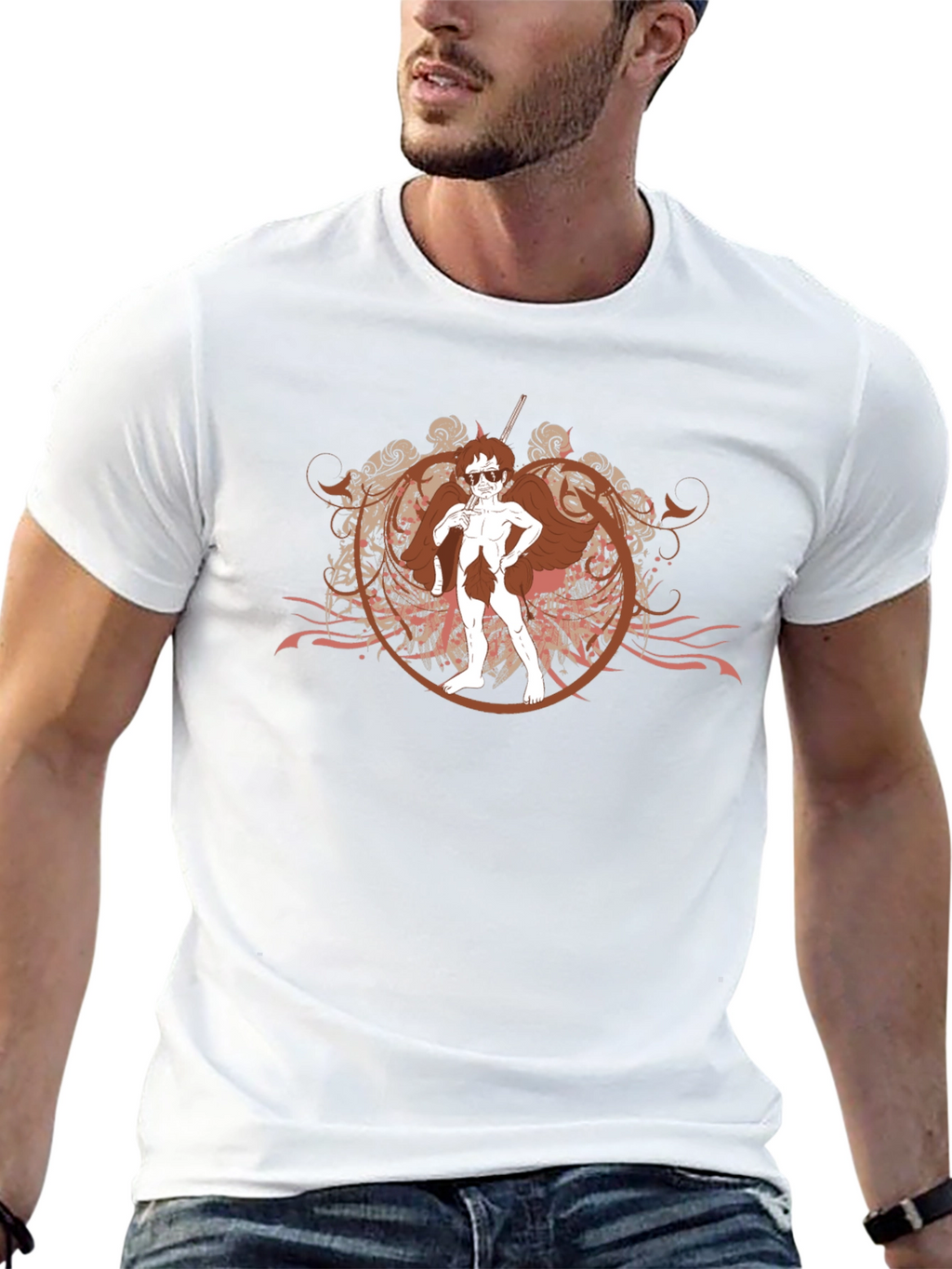 Cool Angel Graphic Black T-Shirt