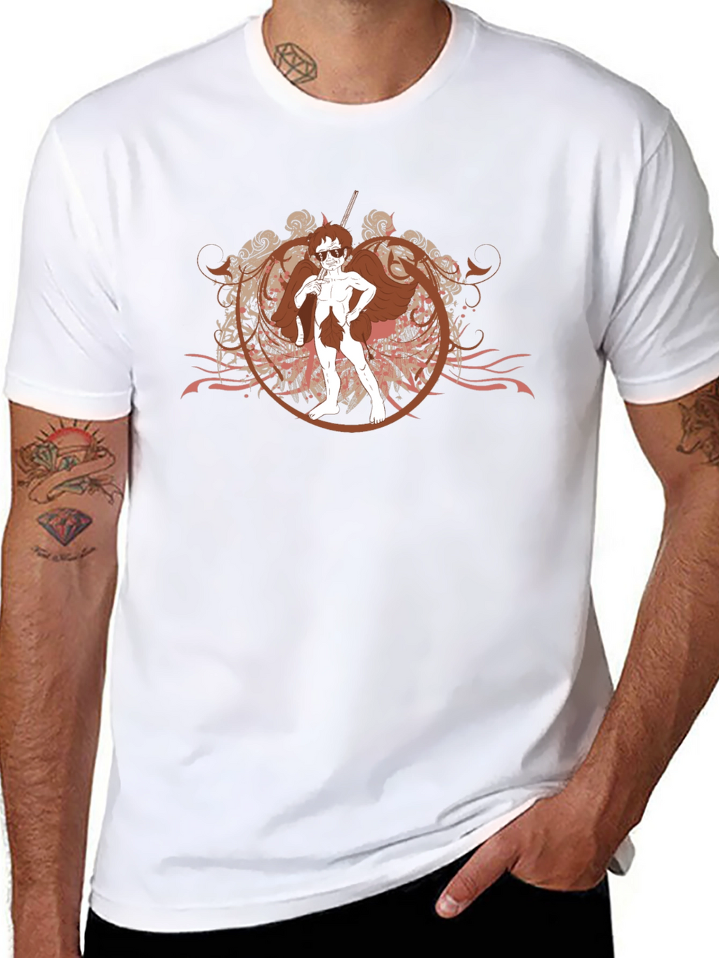 Cool Angel Graphic Black T-Shirt
