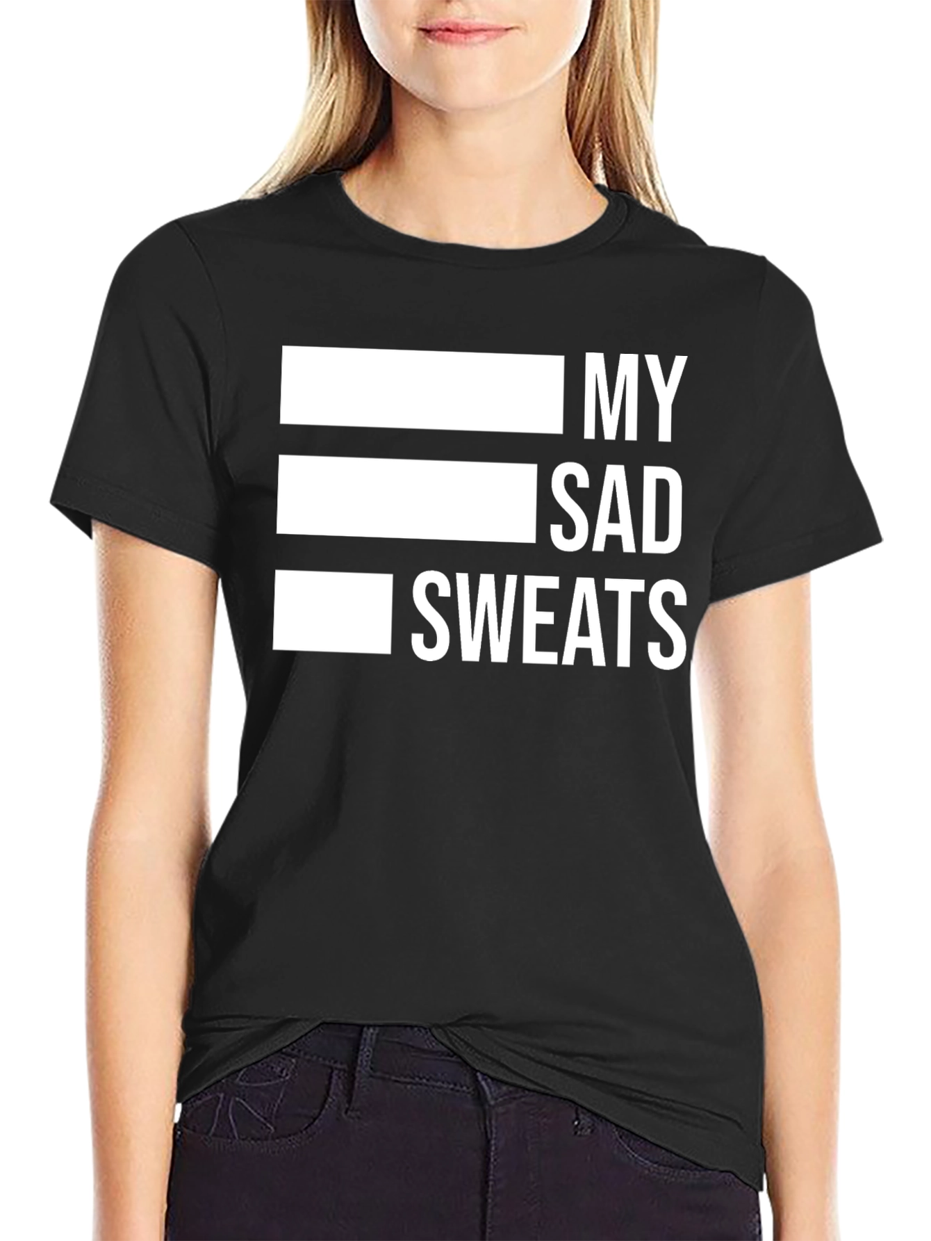 My Sad Sweats Graphic Tee - Comfortable Black T-Shirt
