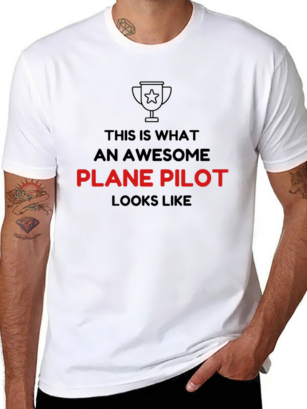 Awesome Plane Pilot Graphic T-Shirt
