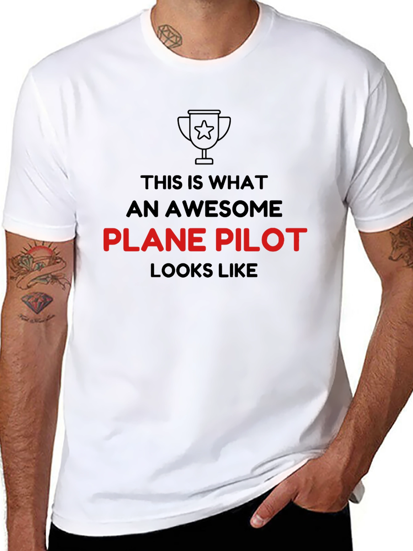 Awesome Plane Pilot Graphic T-Shirt