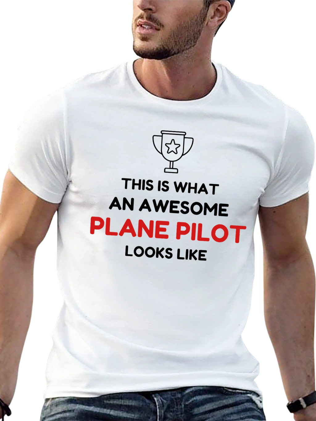 Awesome Plane Pilot Graphic T-Shirt
