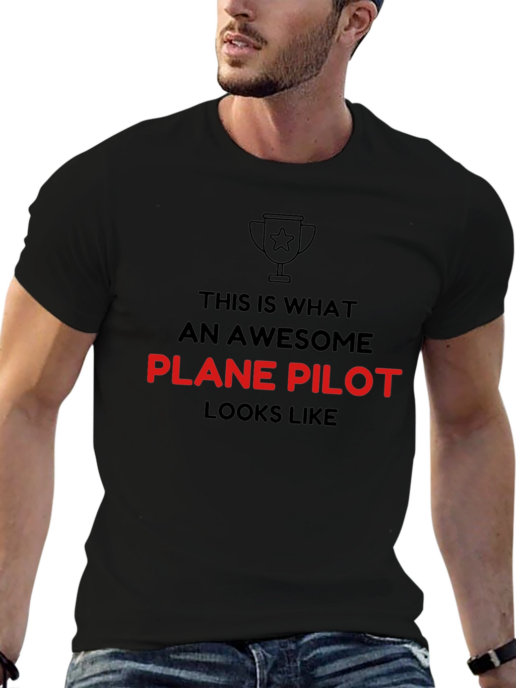 Awesome Plane Pilot Graphic T-Shirt
