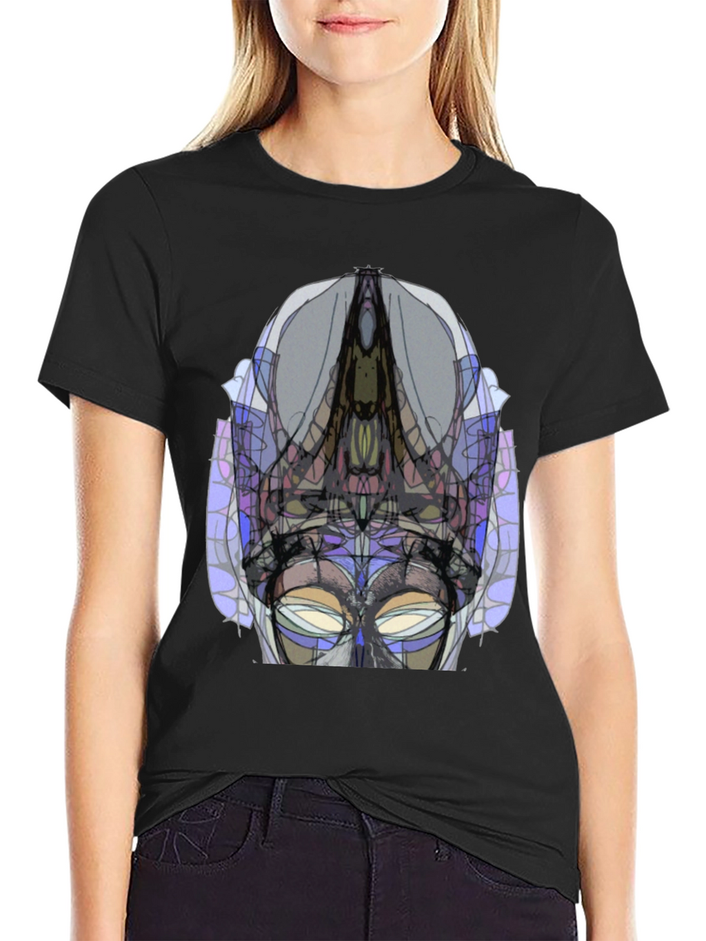 Abstract Geometric Graphic Tee - Modern Art Shirt
