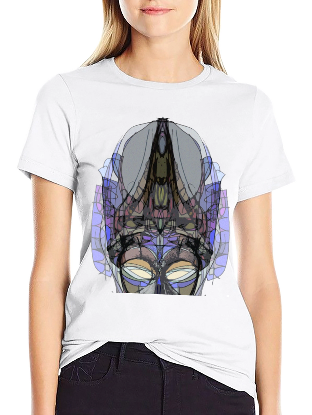 Abstract Geometric Graphic Tee - Modern Art Shirt