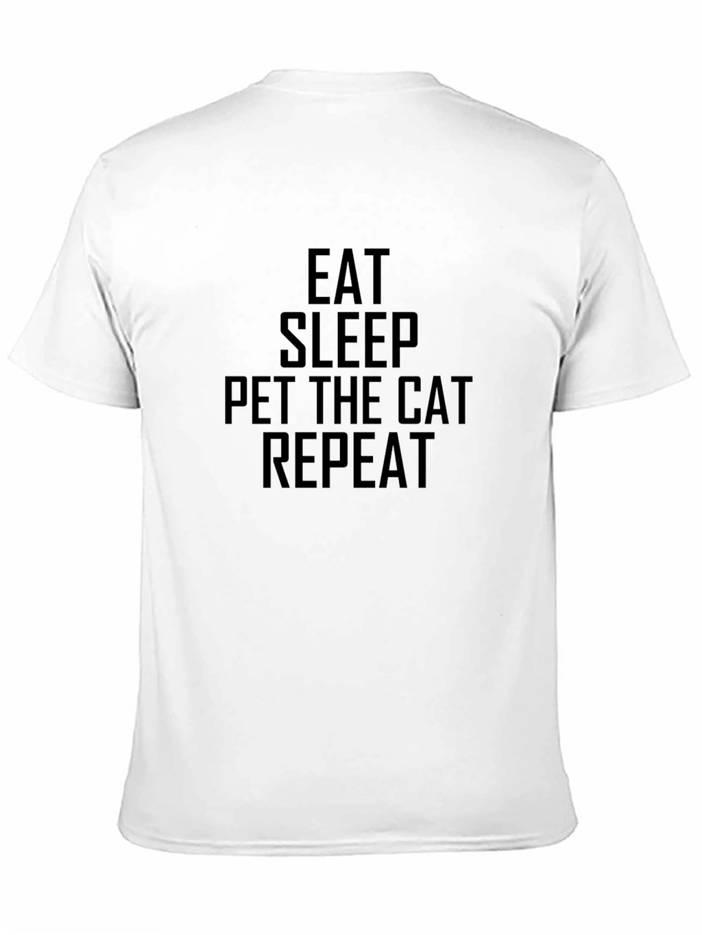 Eat Sleep Pet Cat Repeat Black T-Shirt