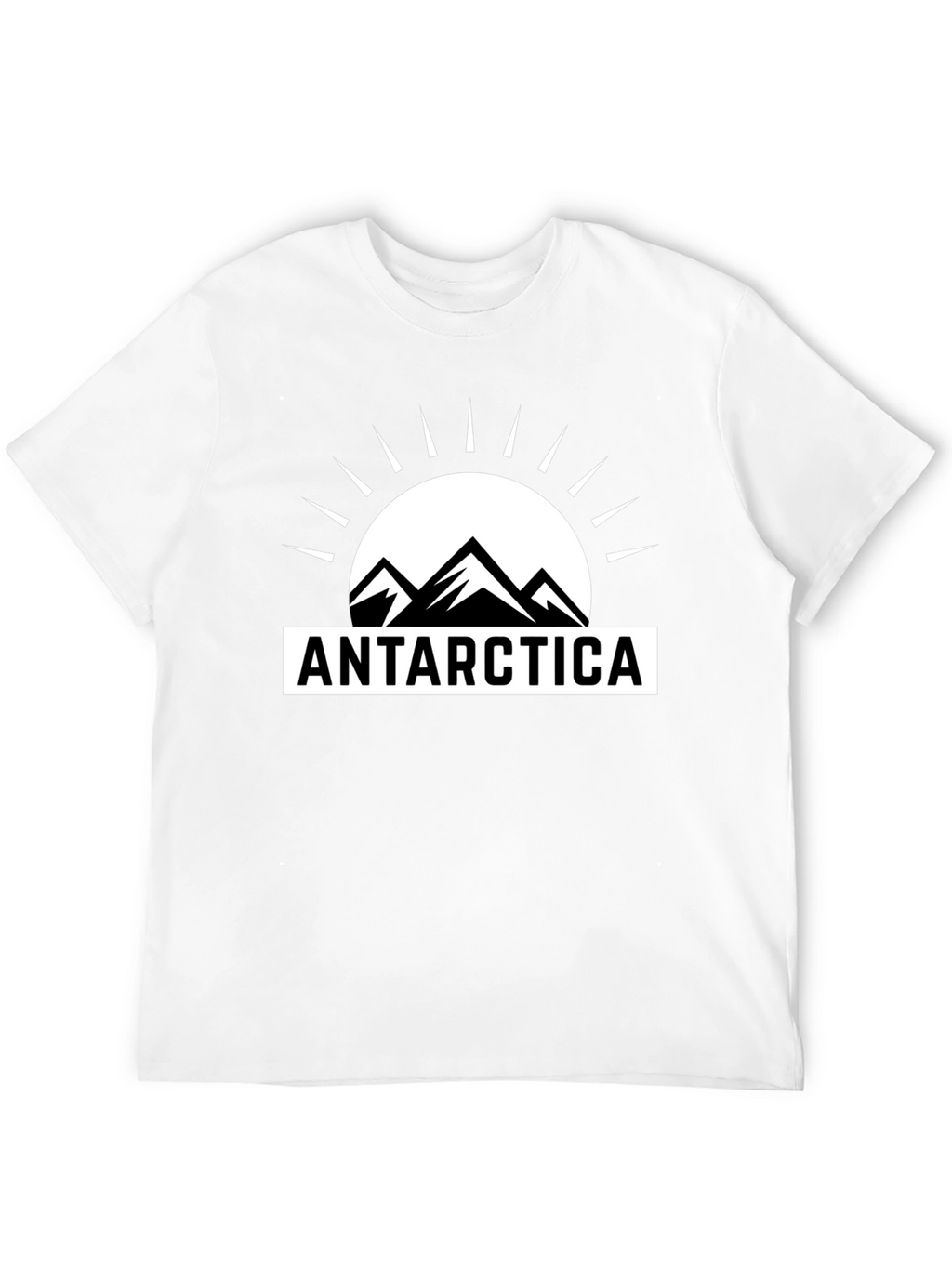 Antarctica Graphic Tee - Black Crew Neck T-Shirt