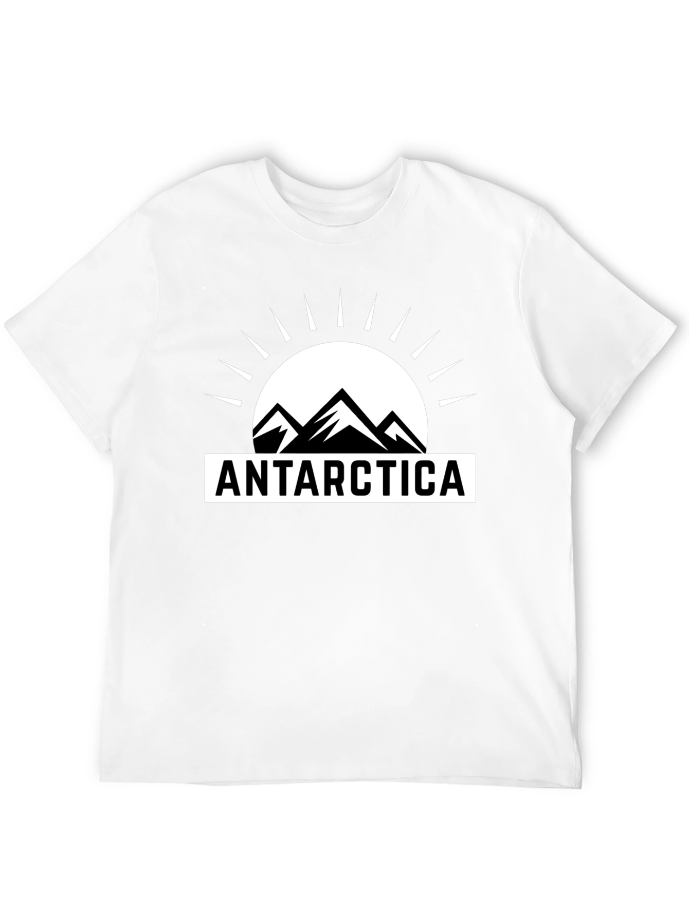 Antarctica Graphic Tee - Black Crew Neck T-Shirt