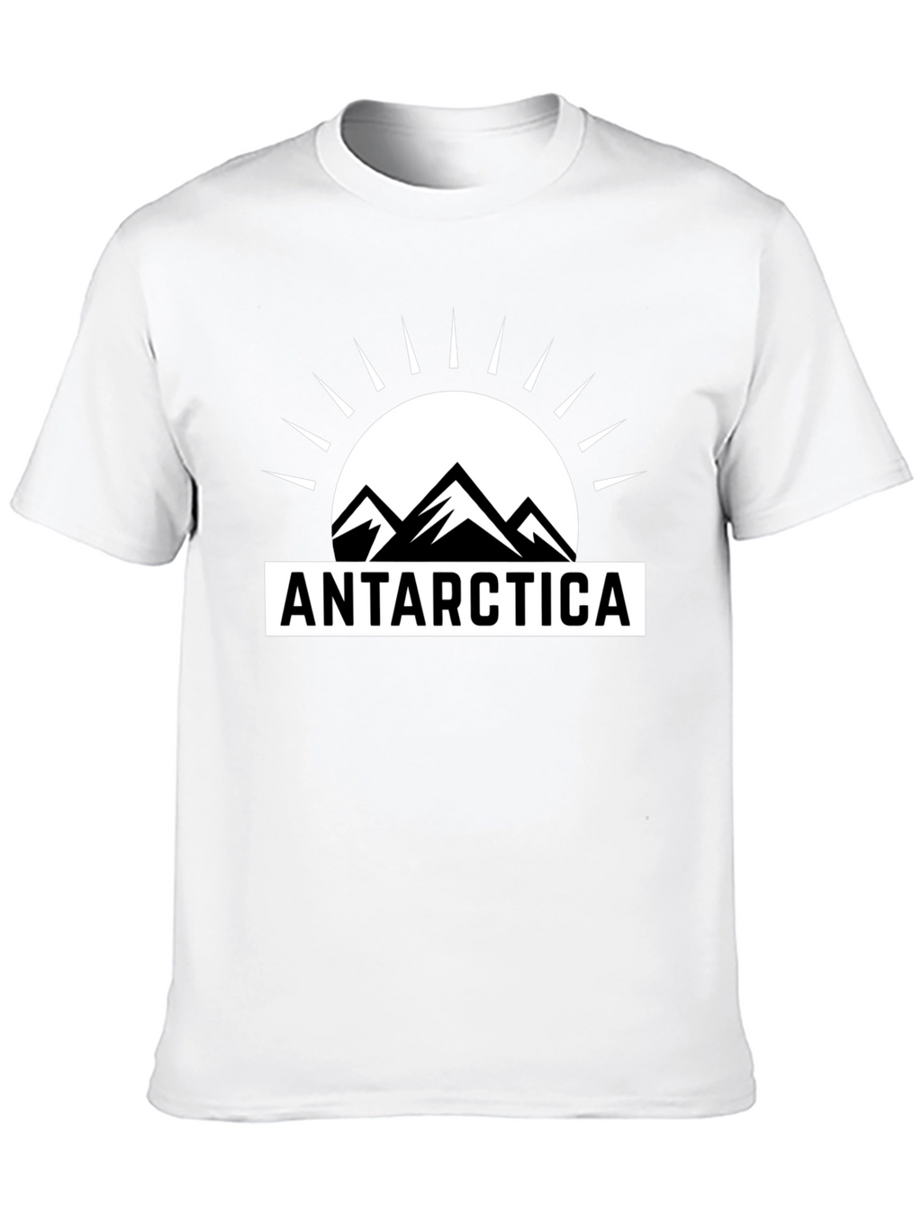Antarctica Graphic Tee - Black Crew Neck T-Shirt