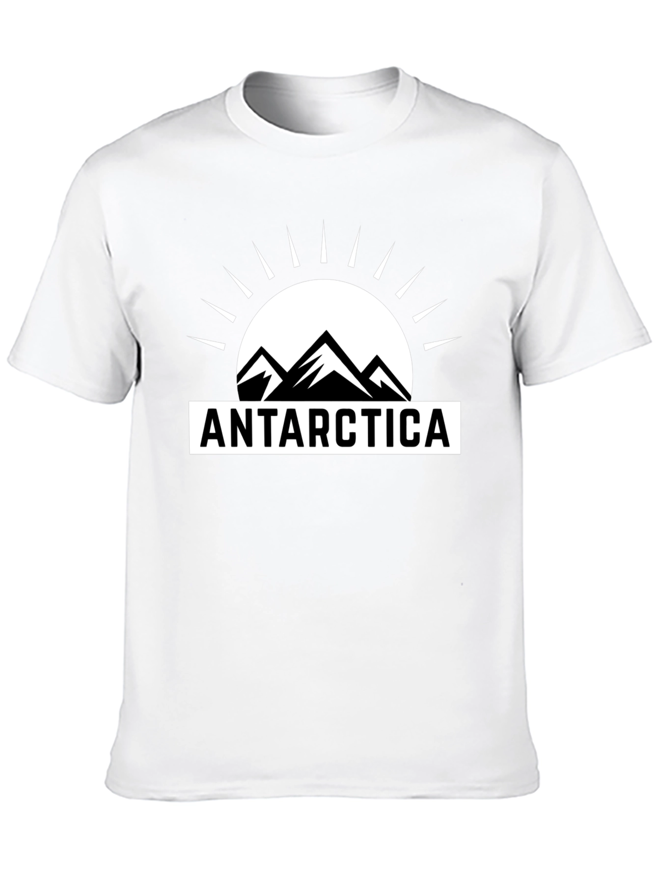 Antarctica Graphic Tee - Black Crew Neck T-Shirt
