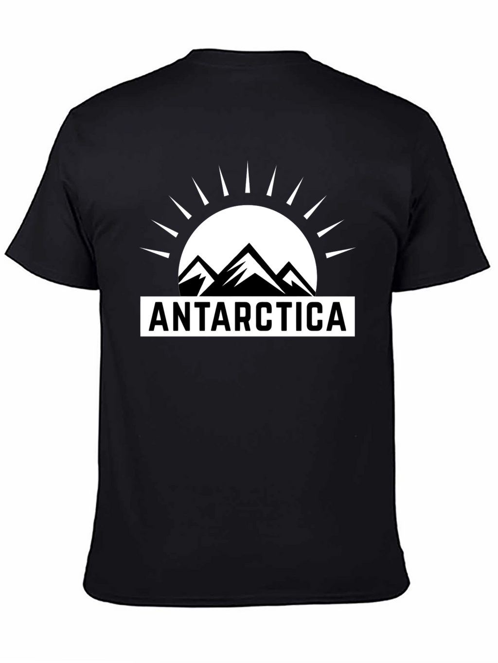 Antarctica Graphic Tee - Black Crew Neck T-Shirt