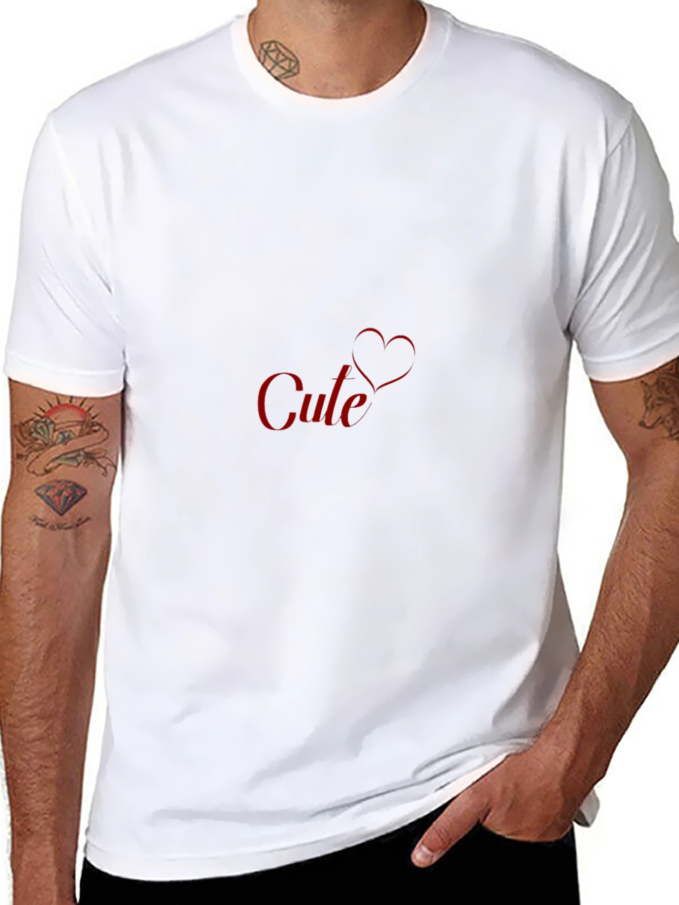 Cule Heart Graphic Black T-Shirt