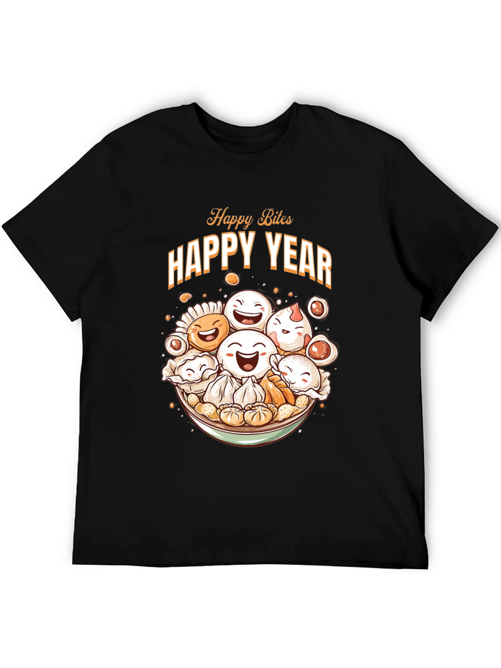 Happy Bites Year T-Shirt - Festive Asian Food Design