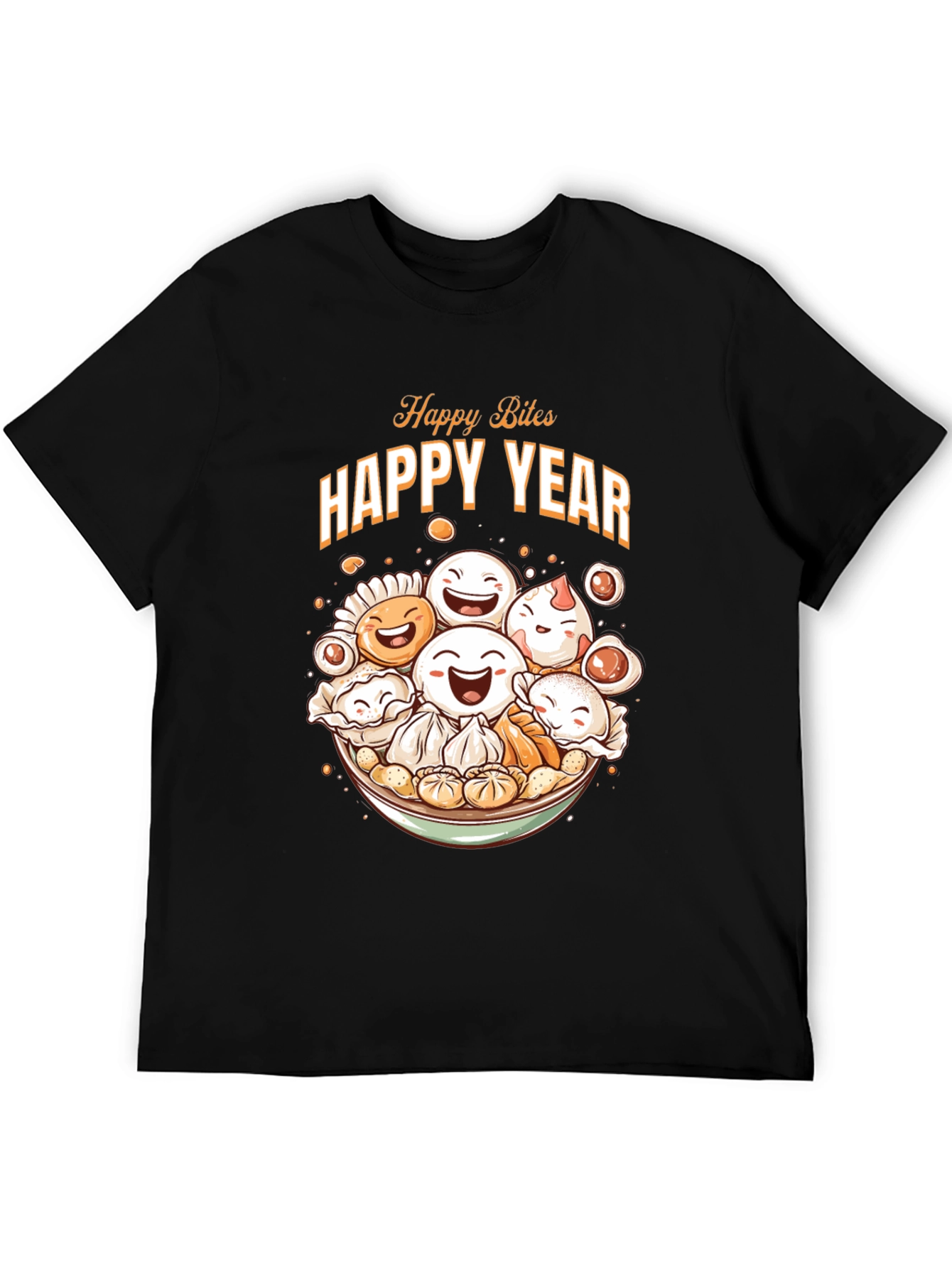 Happy Bites Year T-Shirt - Festive Asian Food Design