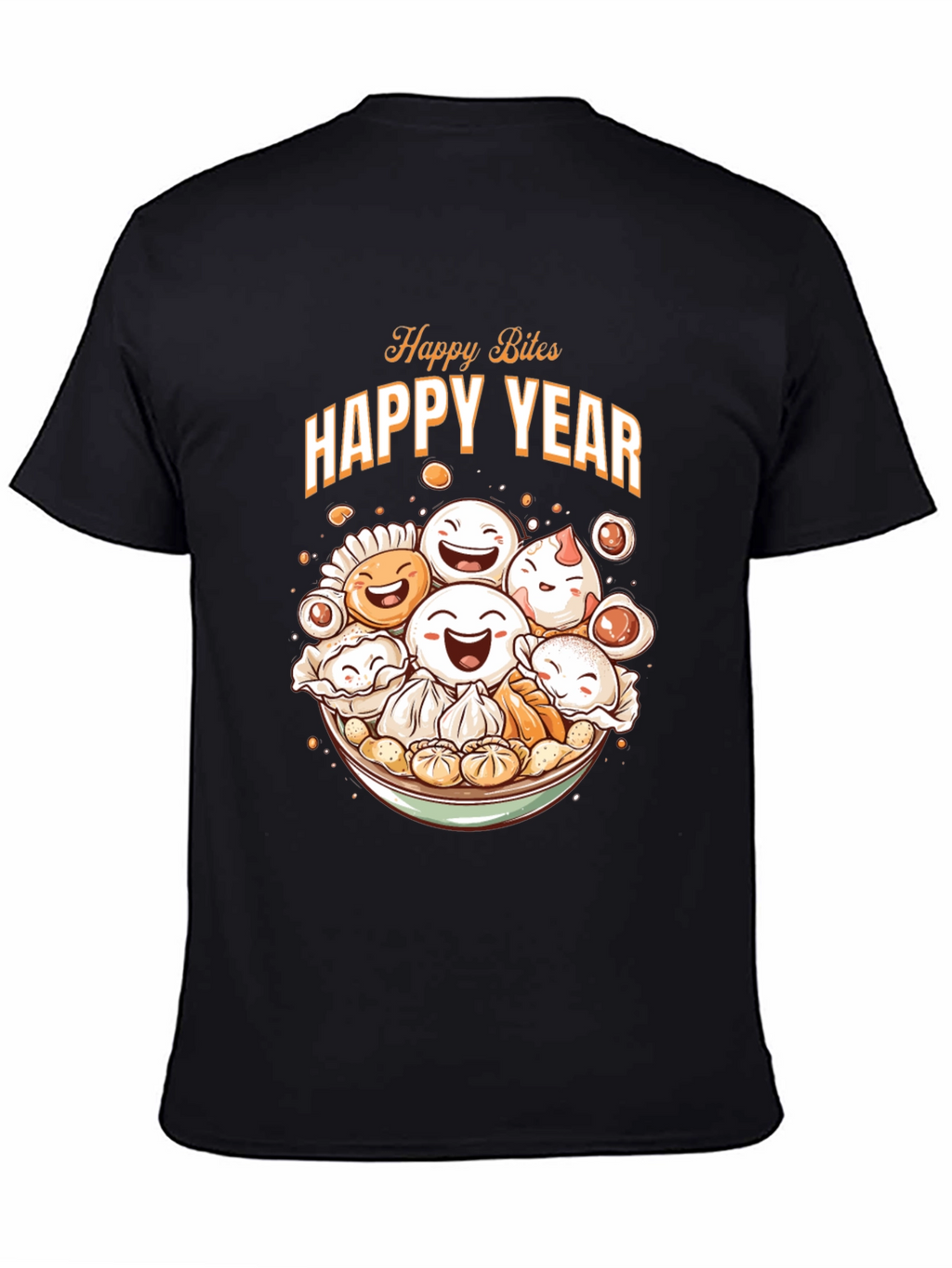 Happy Bites Year T-Shirt - Festive Asian Food Design
