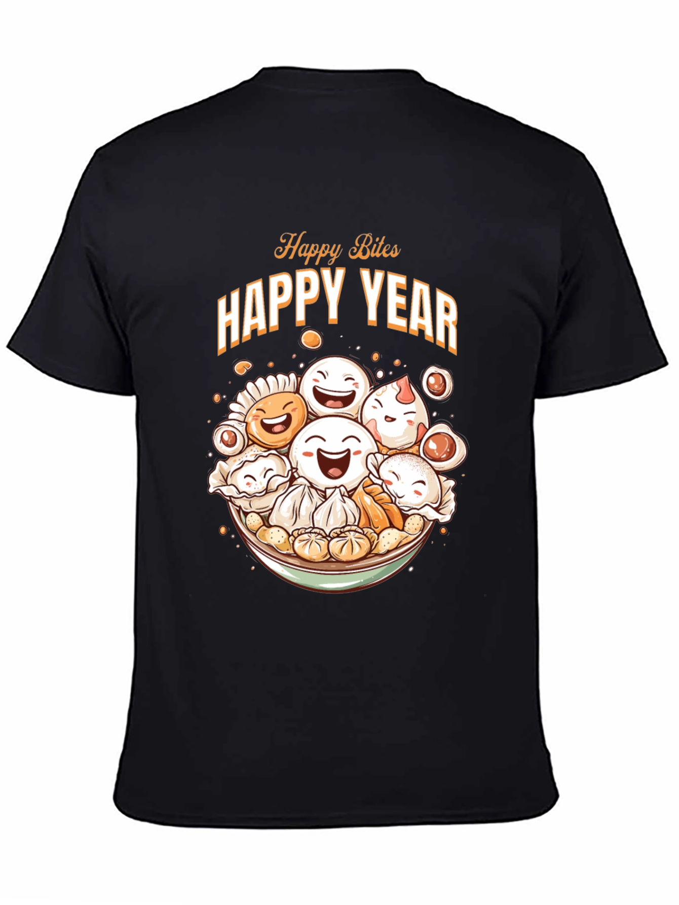 Happy Bites Year T-Shirt - Festive Asian Food Design