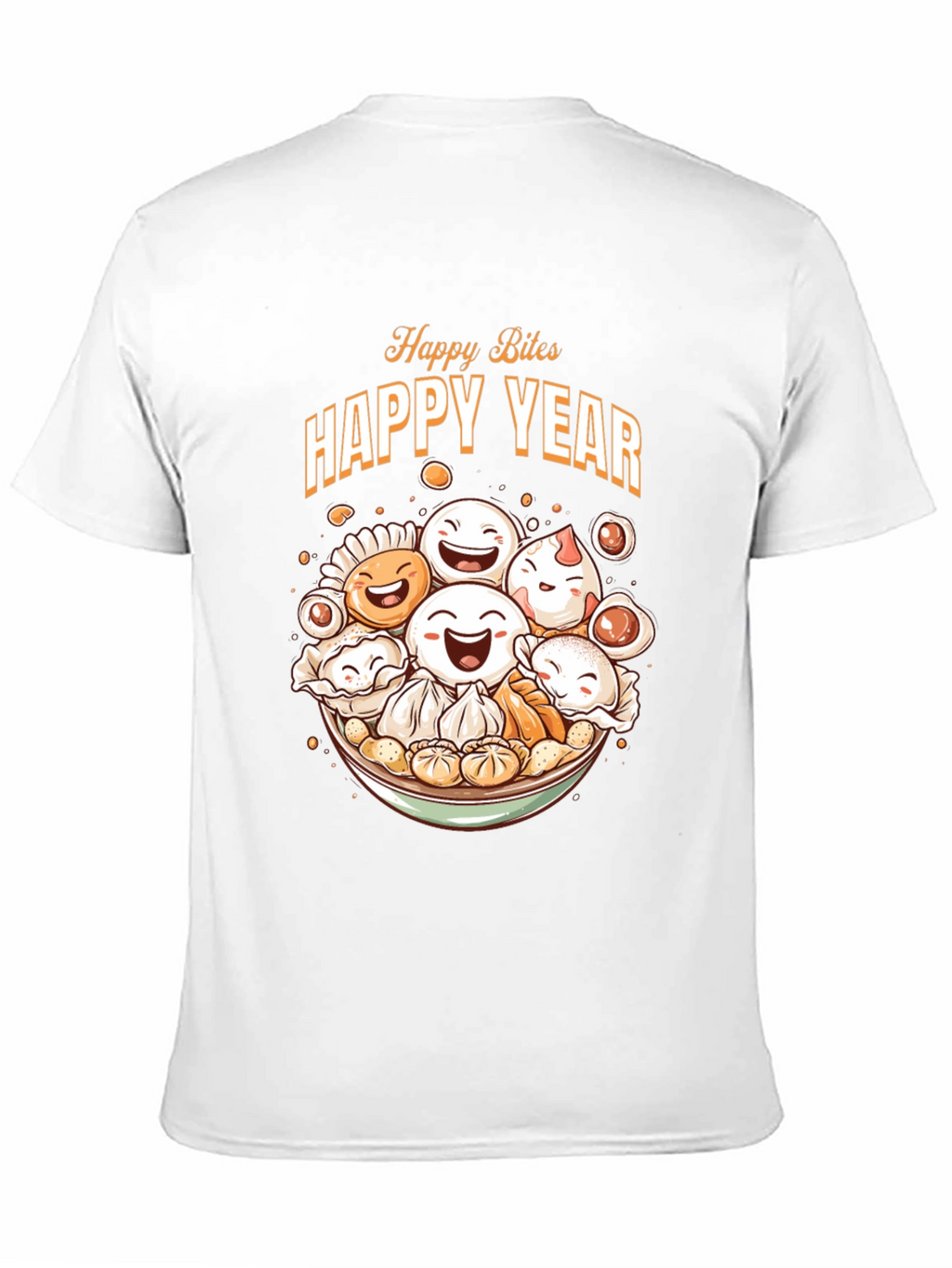 Happy Bites Year T-Shirt - Festive Asian Food Design