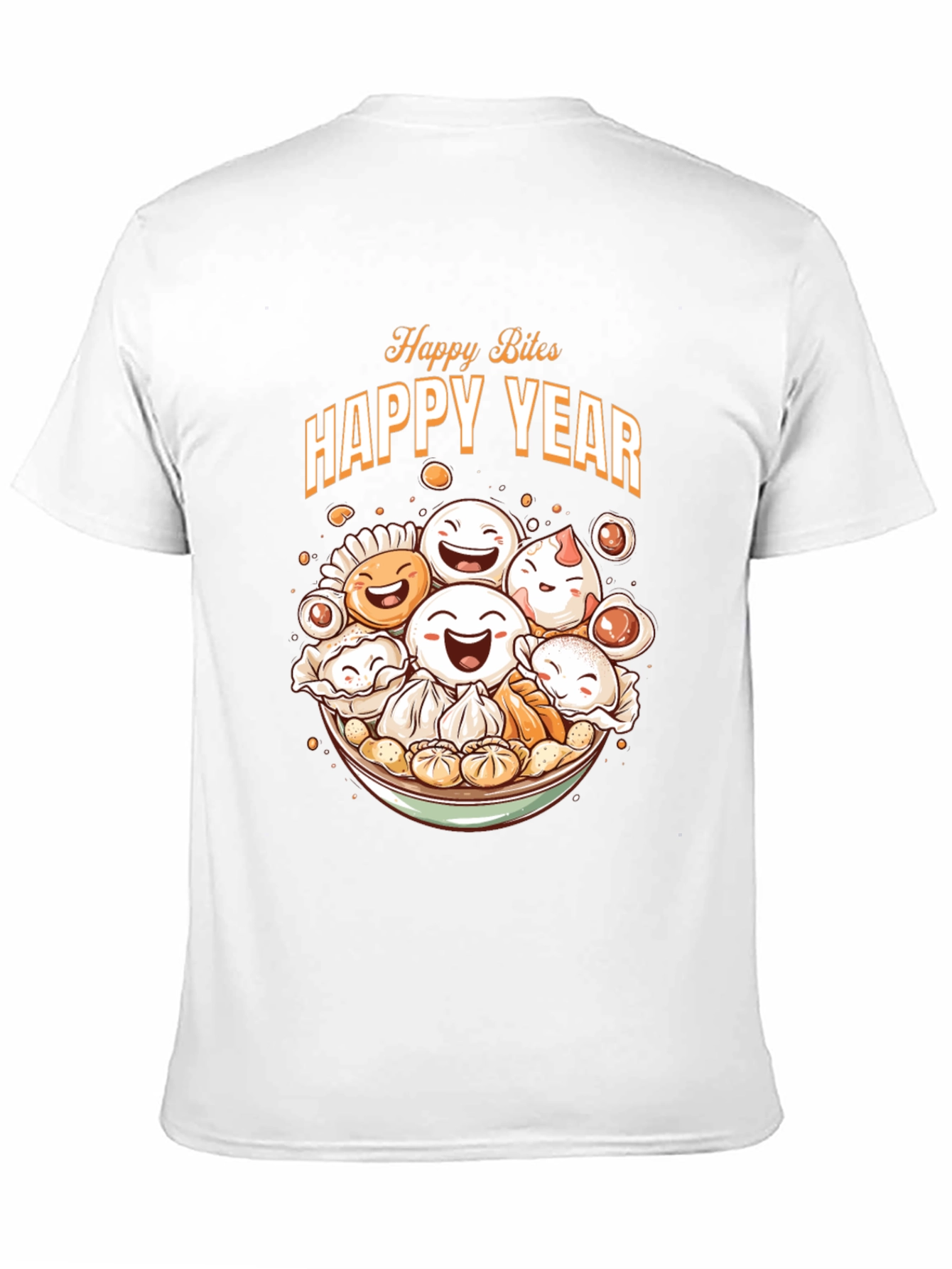 Happy Bites Year T-Shirt - Festive Asian Food Design