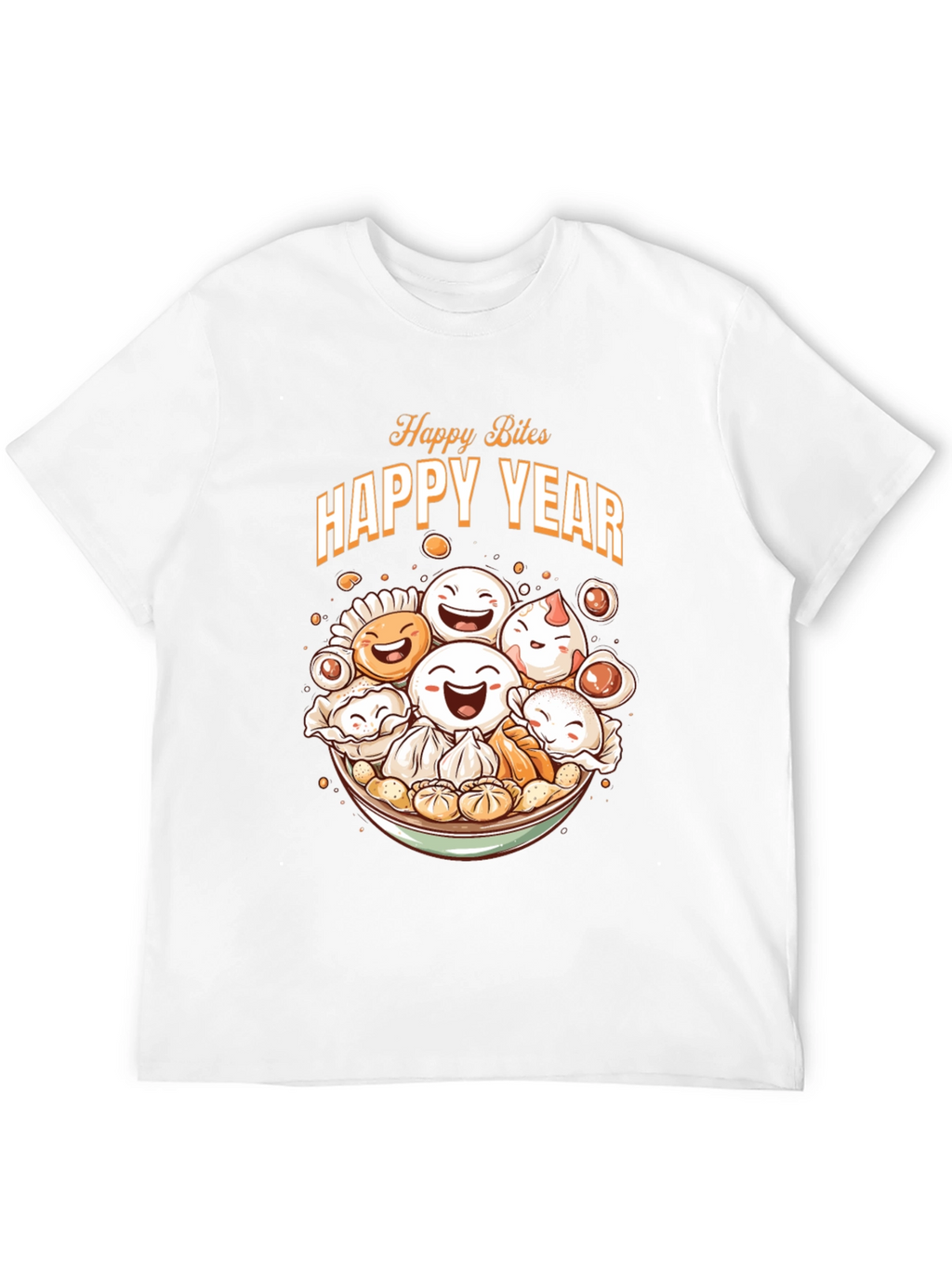 Happy Bites Year T-Shirt - Festive Asian Food Design