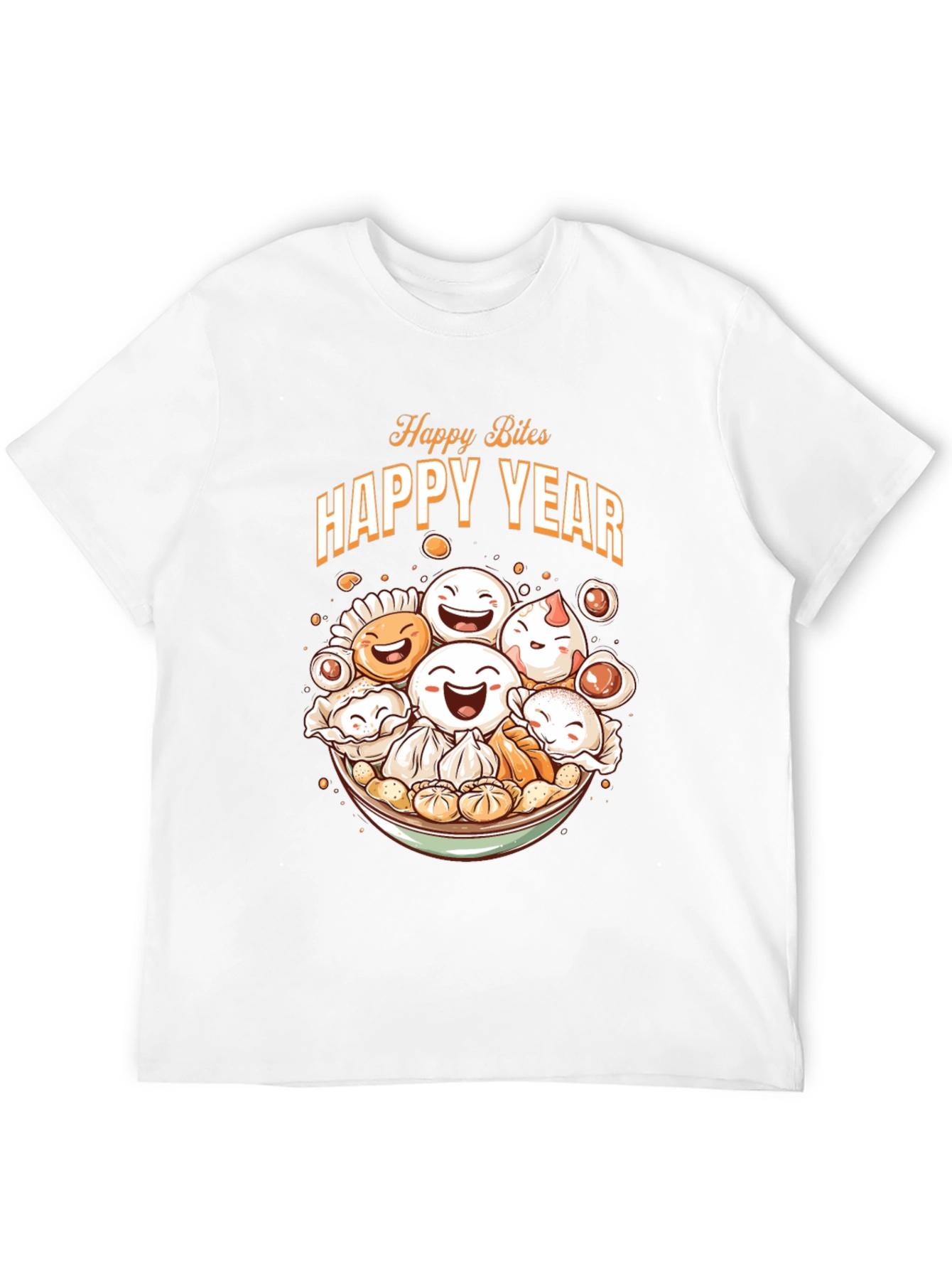 Happy Bites Year T-Shirt - Festive Asian Food Design