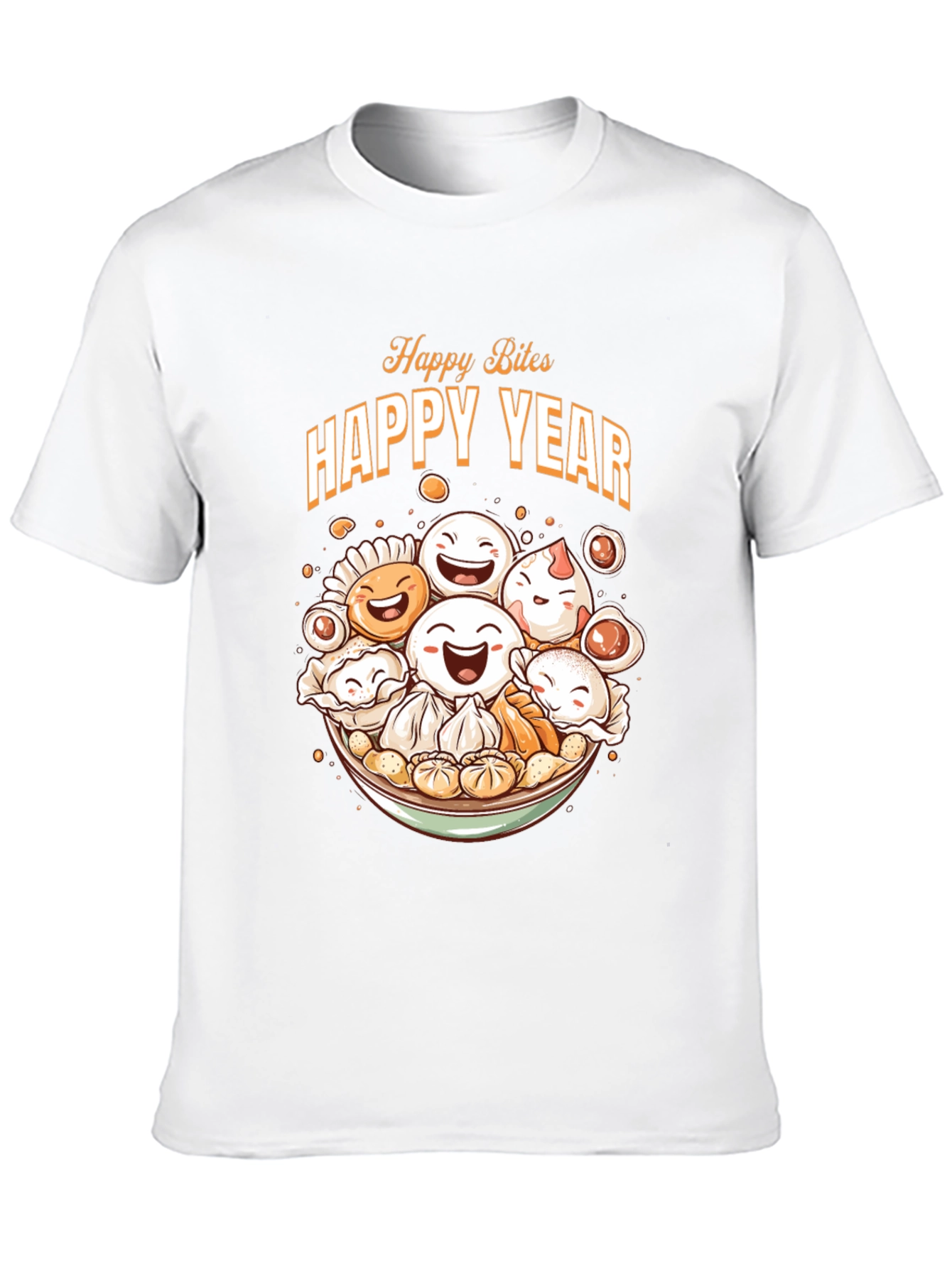 Happy Bites Year T-Shirt - Festive Asian Food Design