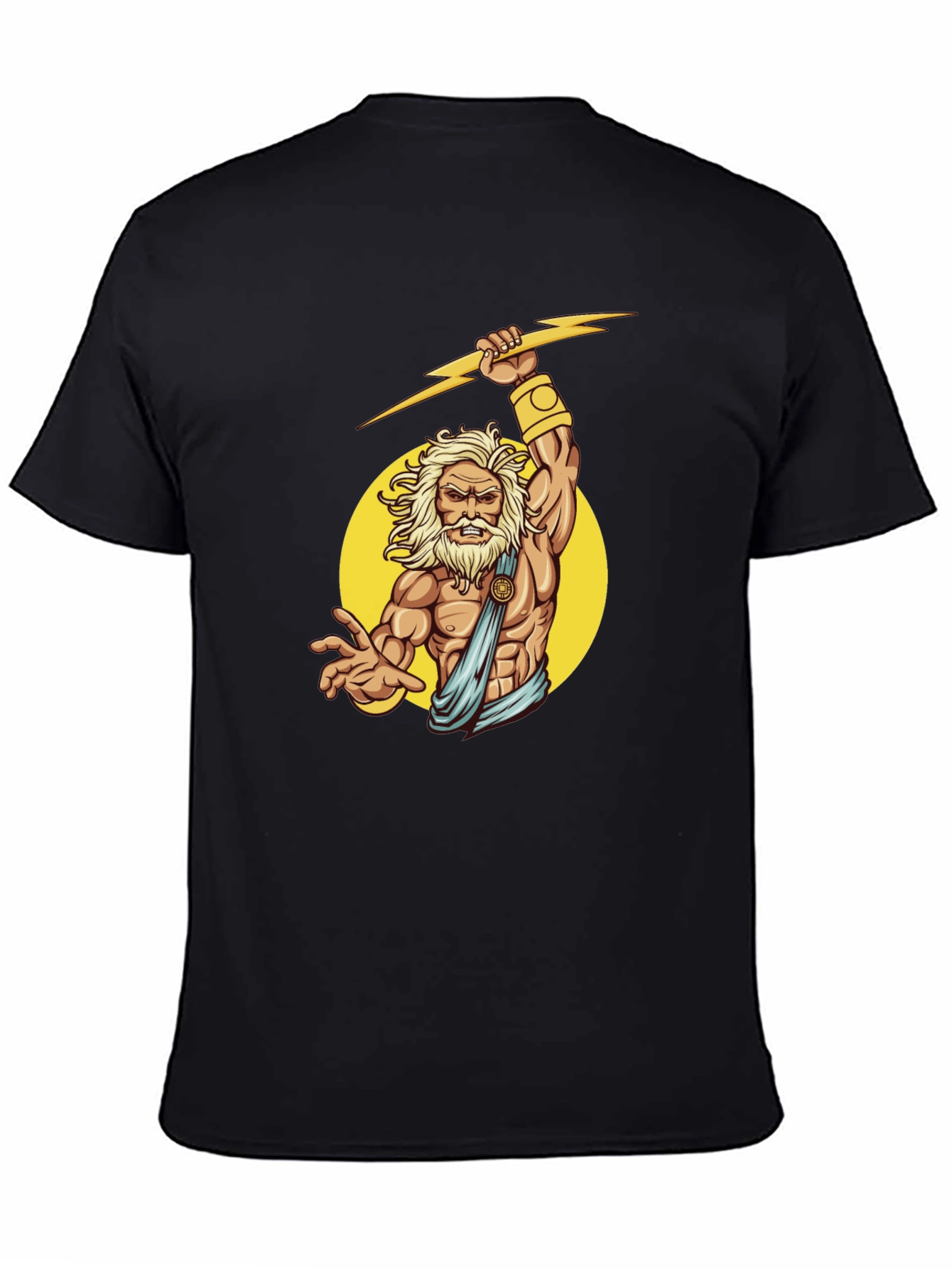 Zeus Lightning Bolt Graphic Tee - Black