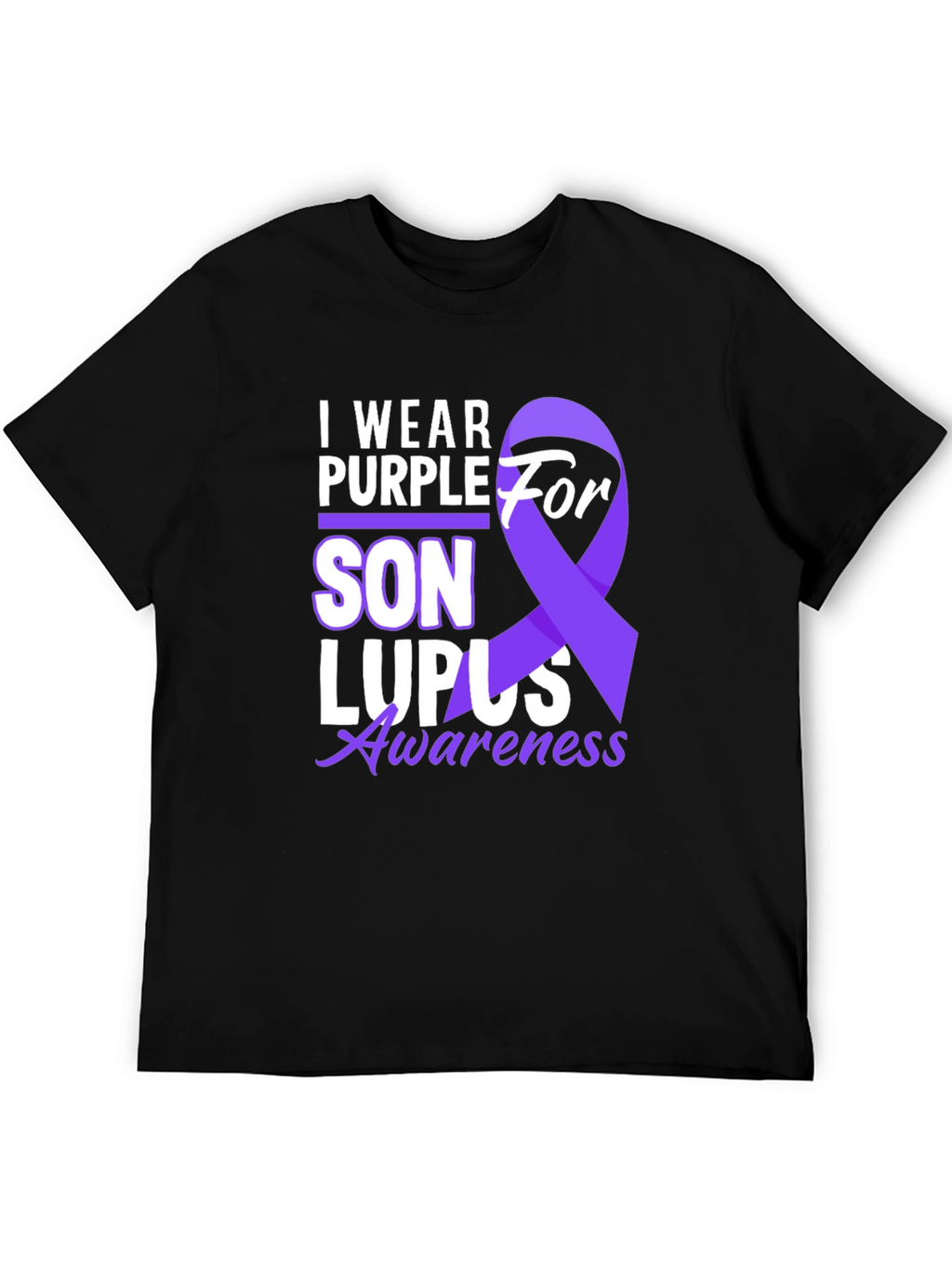 I Wear Purple For Son Lupus Awareness T-Shirt