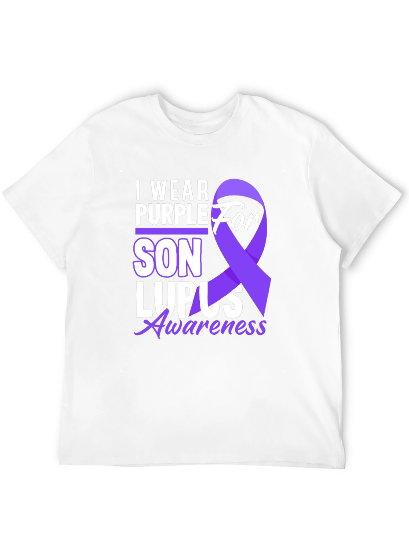I Wear Purple For Son Lupus Awareness T-Shirt