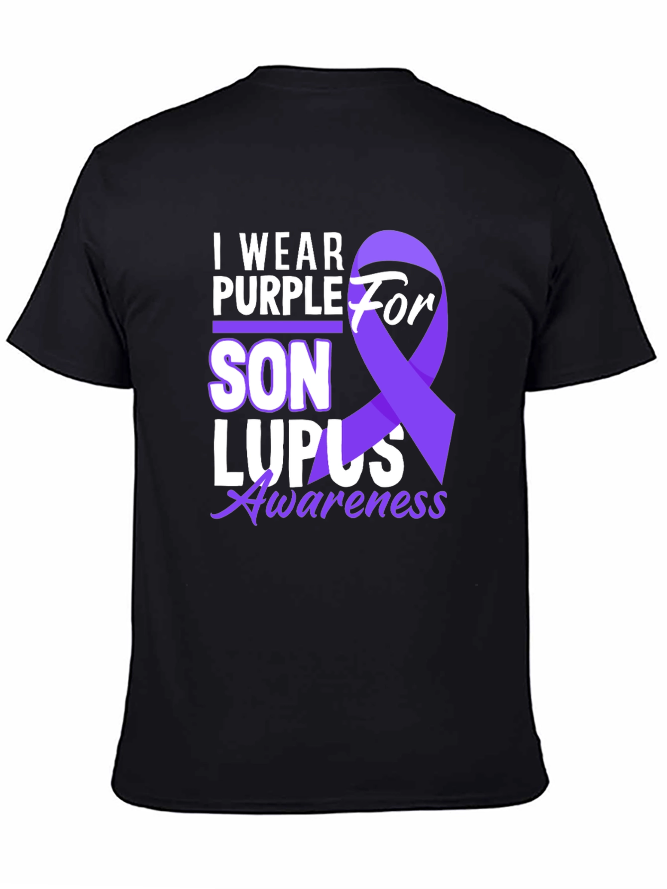 I Wear Purple For Son Lupus Awareness T-Shirt