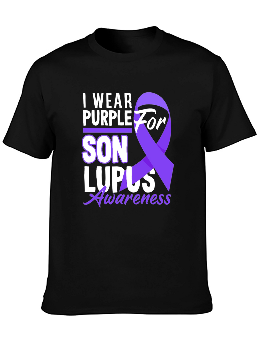 I Wear Purple For Son Lupus Awareness T-Shirt