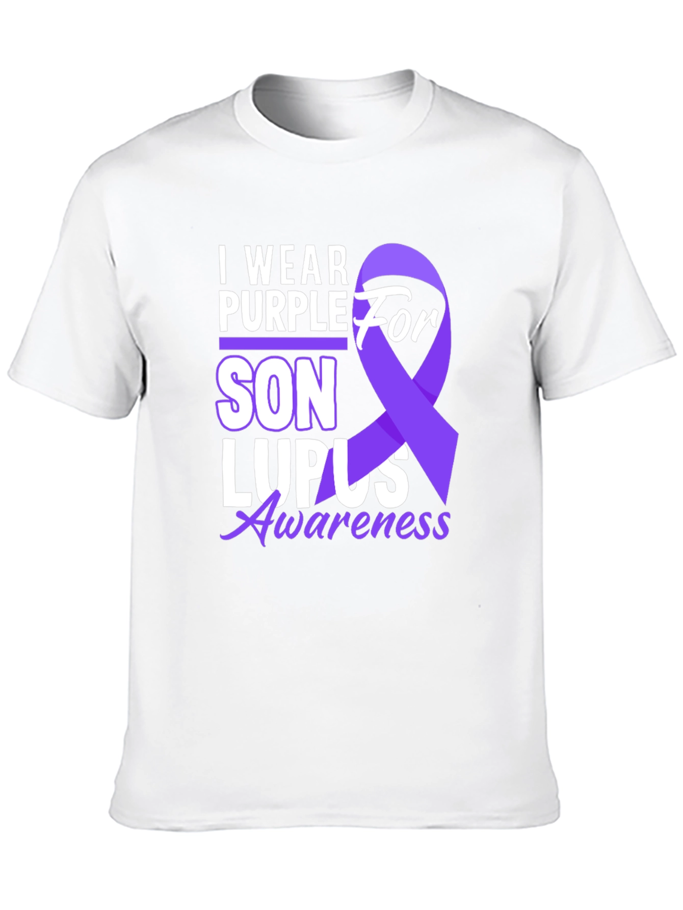 I Wear Purple For Son Lupus Awareness T-Shirt
