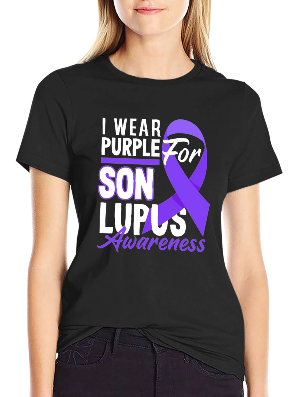 I Wear Purple For Son Lupus Awareness T-Shirt