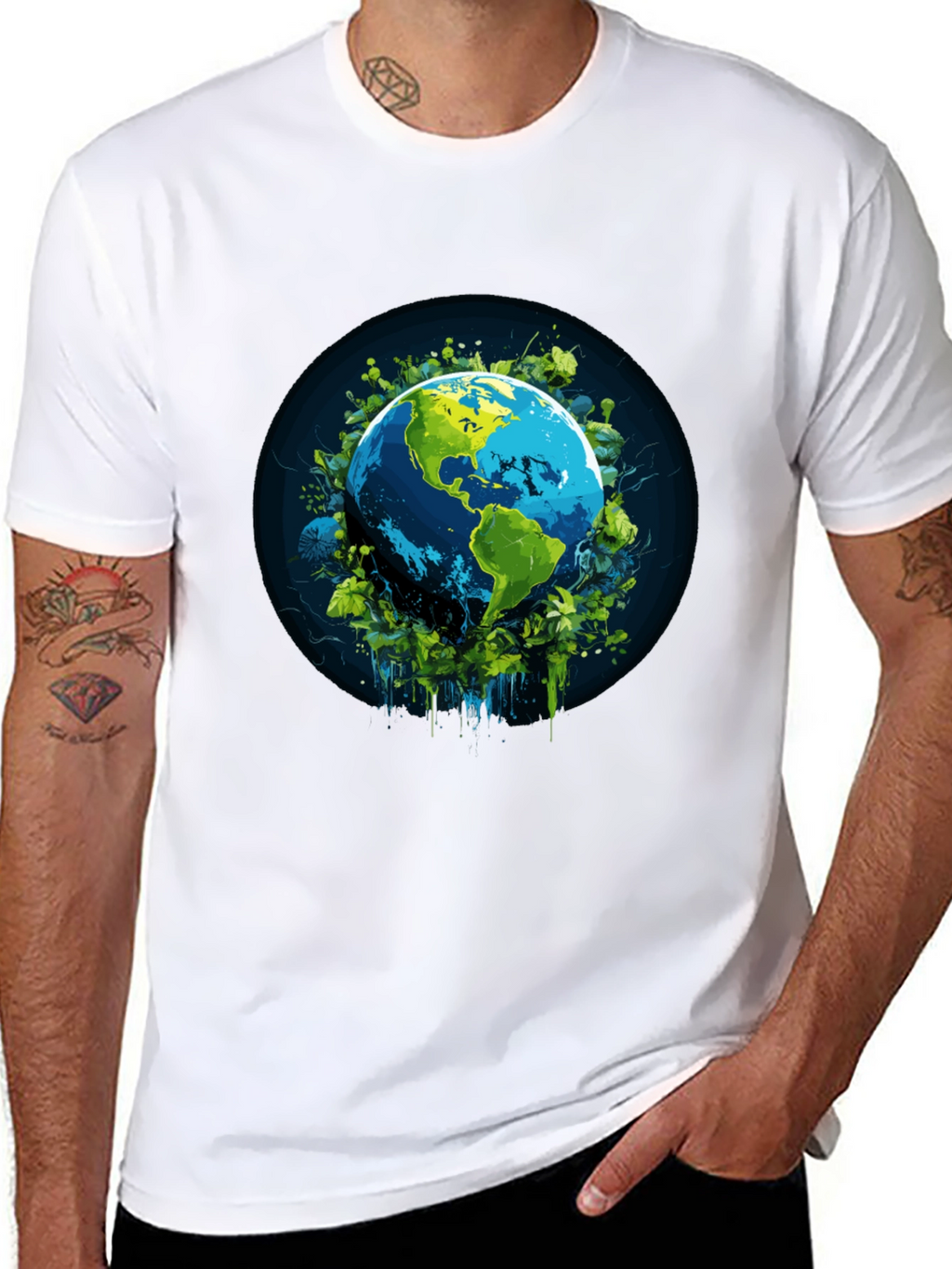 Earth Graphic Black T-Shirt