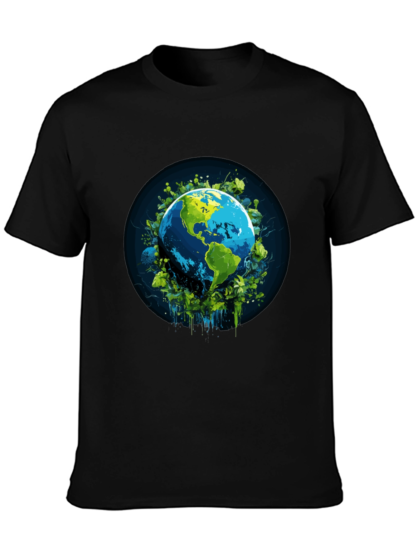 Earth Graphic Black T-Shirt