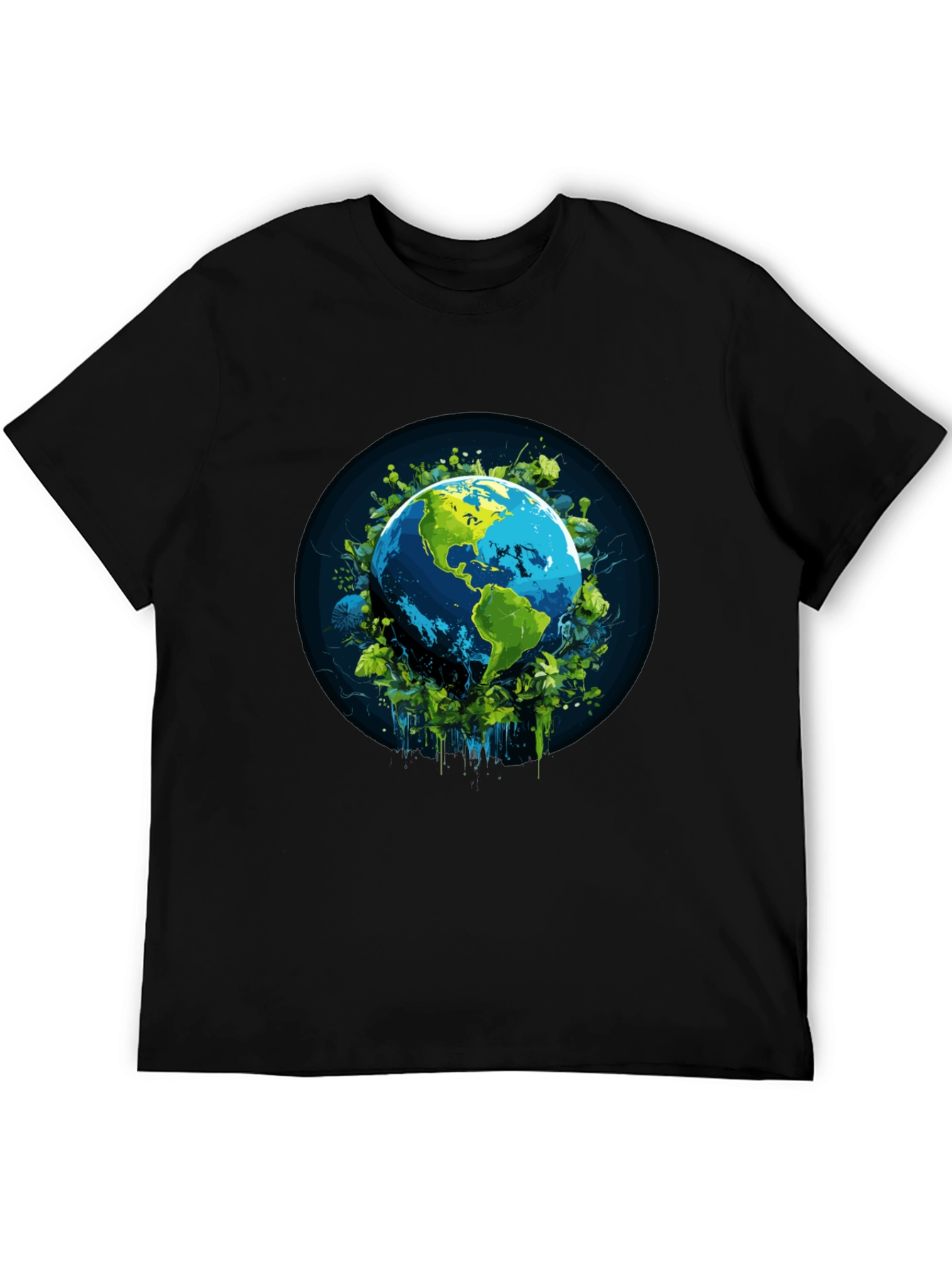 Earth Graphic Black T-Shirt