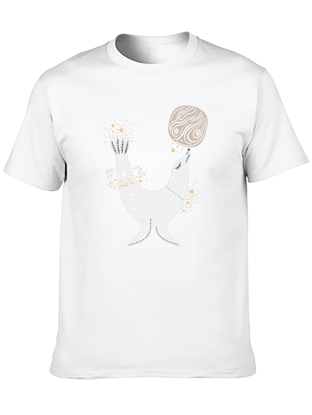 Seal Balancing Ball T-Shirt - Black Graphic Tee