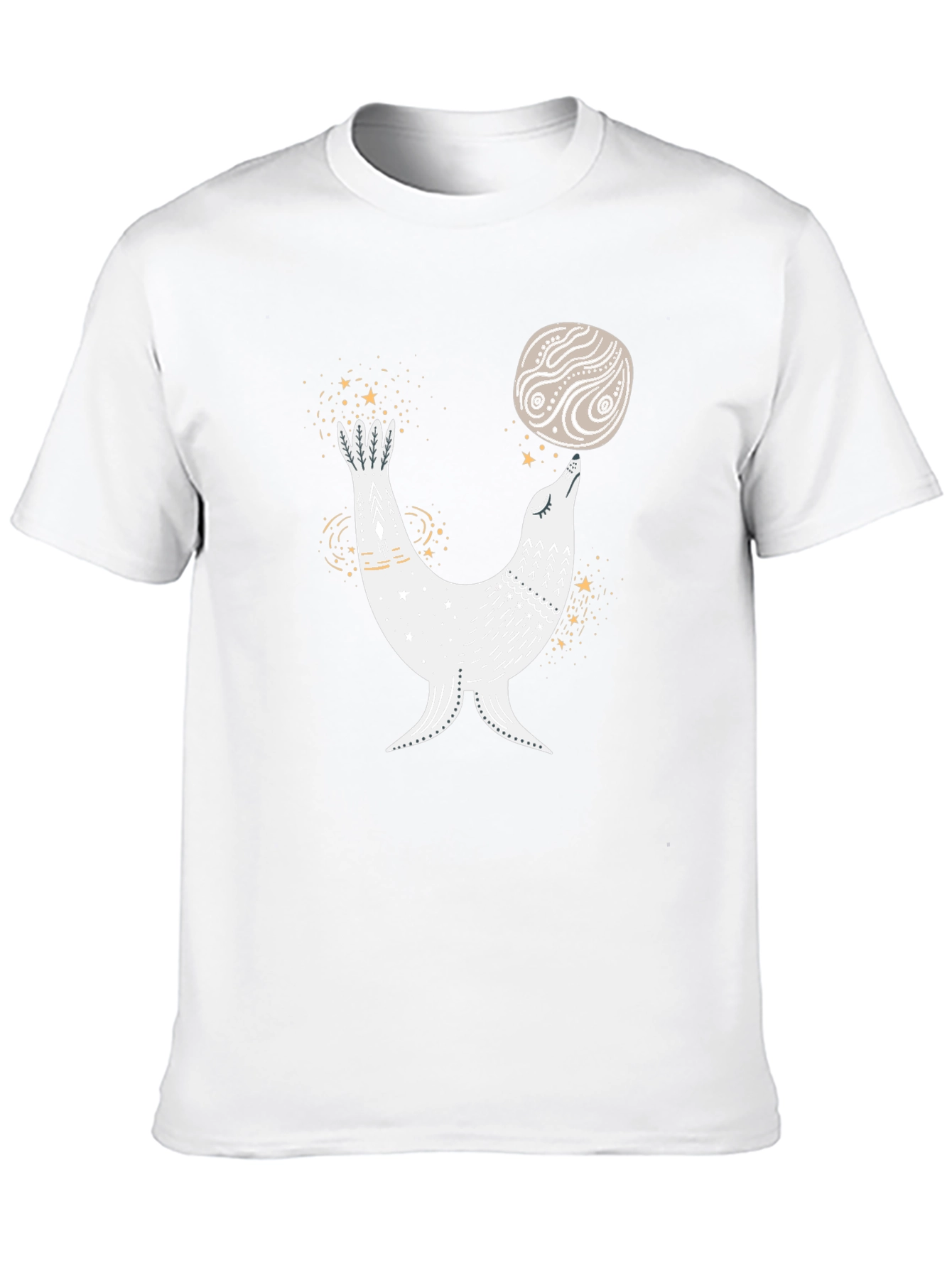 Seal Balancing Ball T-Shirt - Black Graphic Tee