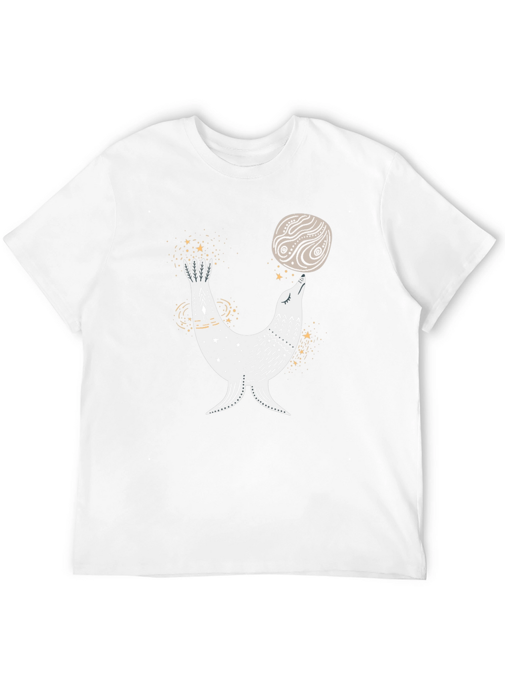 Seal Balancing Ball T-Shirt - Black Graphic Tee