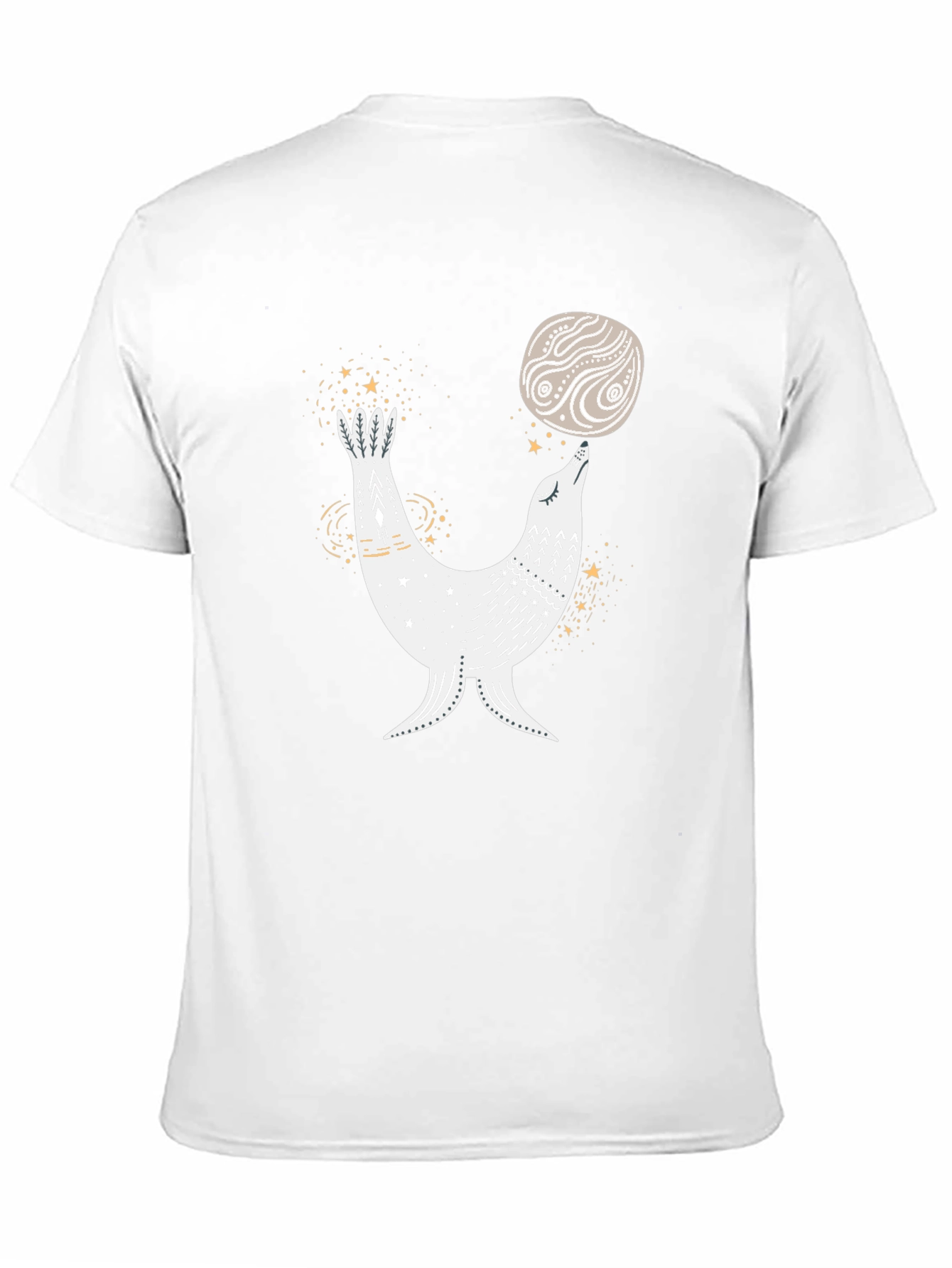 Seal Balancing Ball T-Shirt - Black Graphic Tee