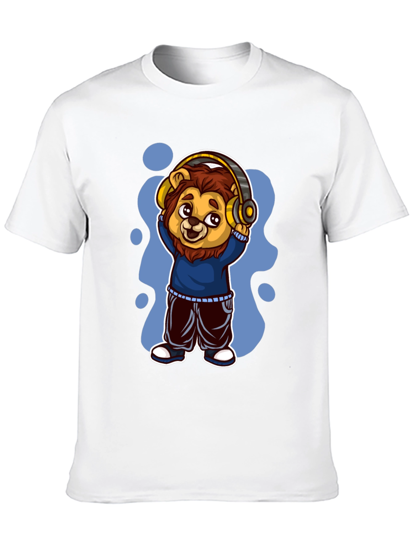 Cool Lion Cartoon Graphic Tee