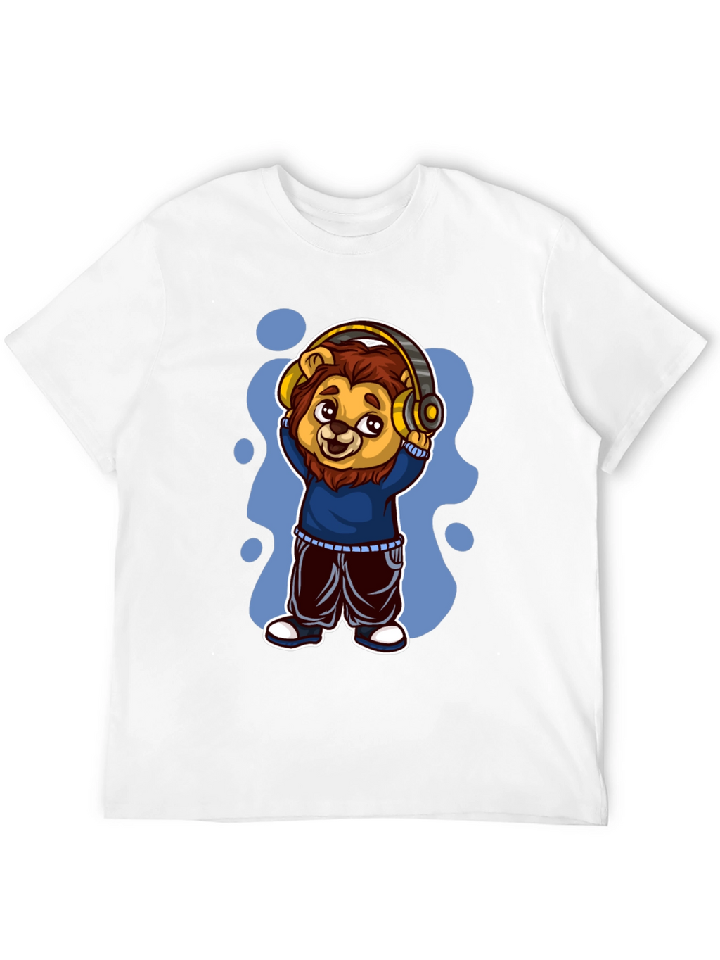 Cool Lion Cartoon Graphic Tee