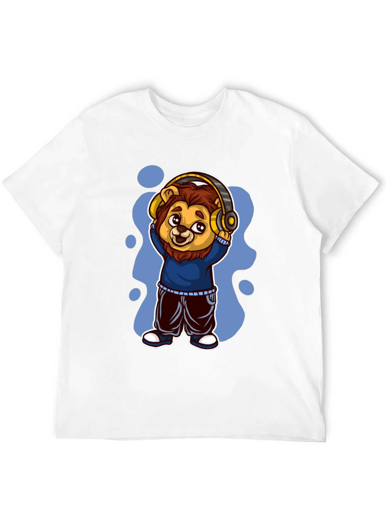 Cool Lion Cartoon Graphic Tee